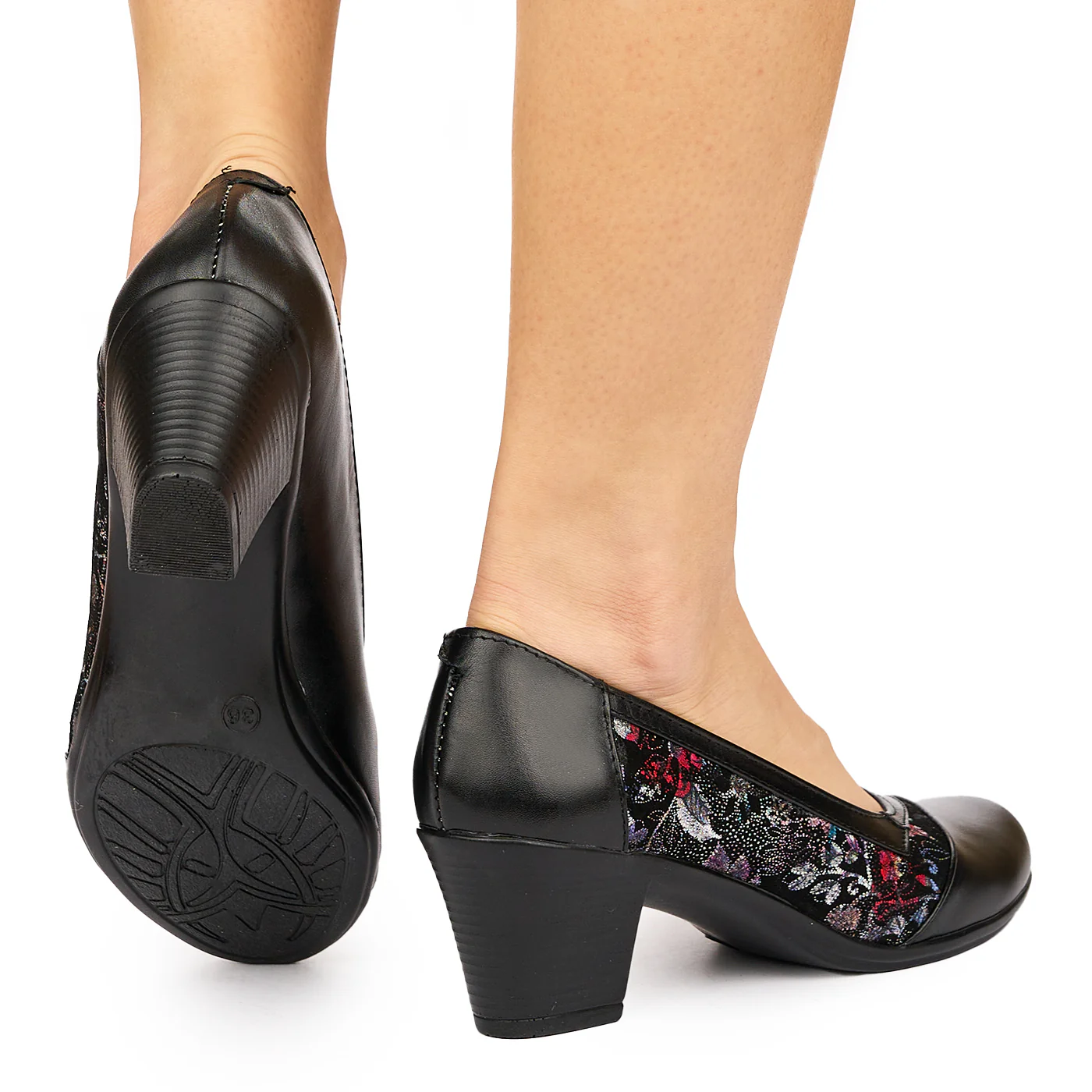 Pantofi dama din piele naturala neagra 1457 - Image 4