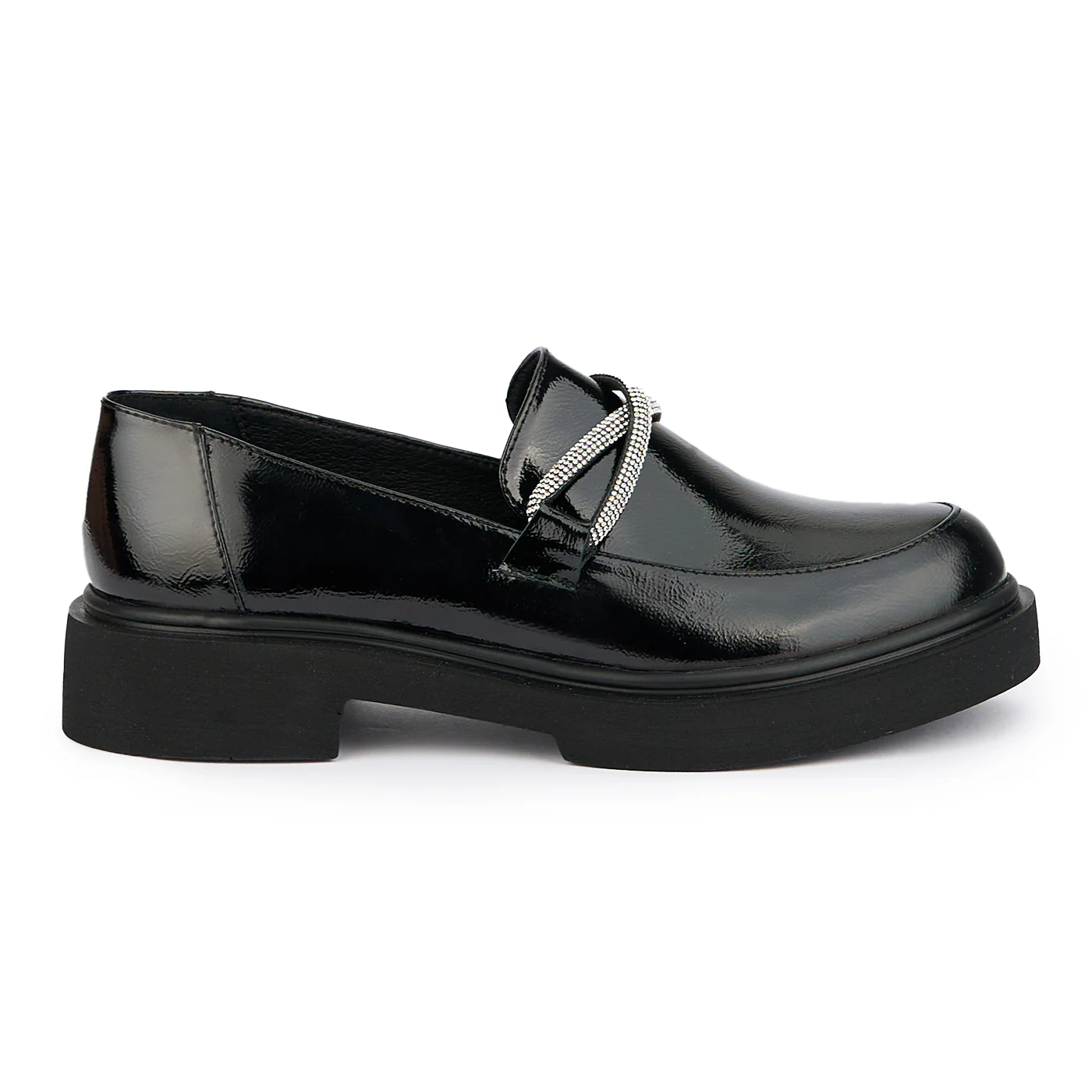 Pantofi dama din piele naturala neagra 15158
