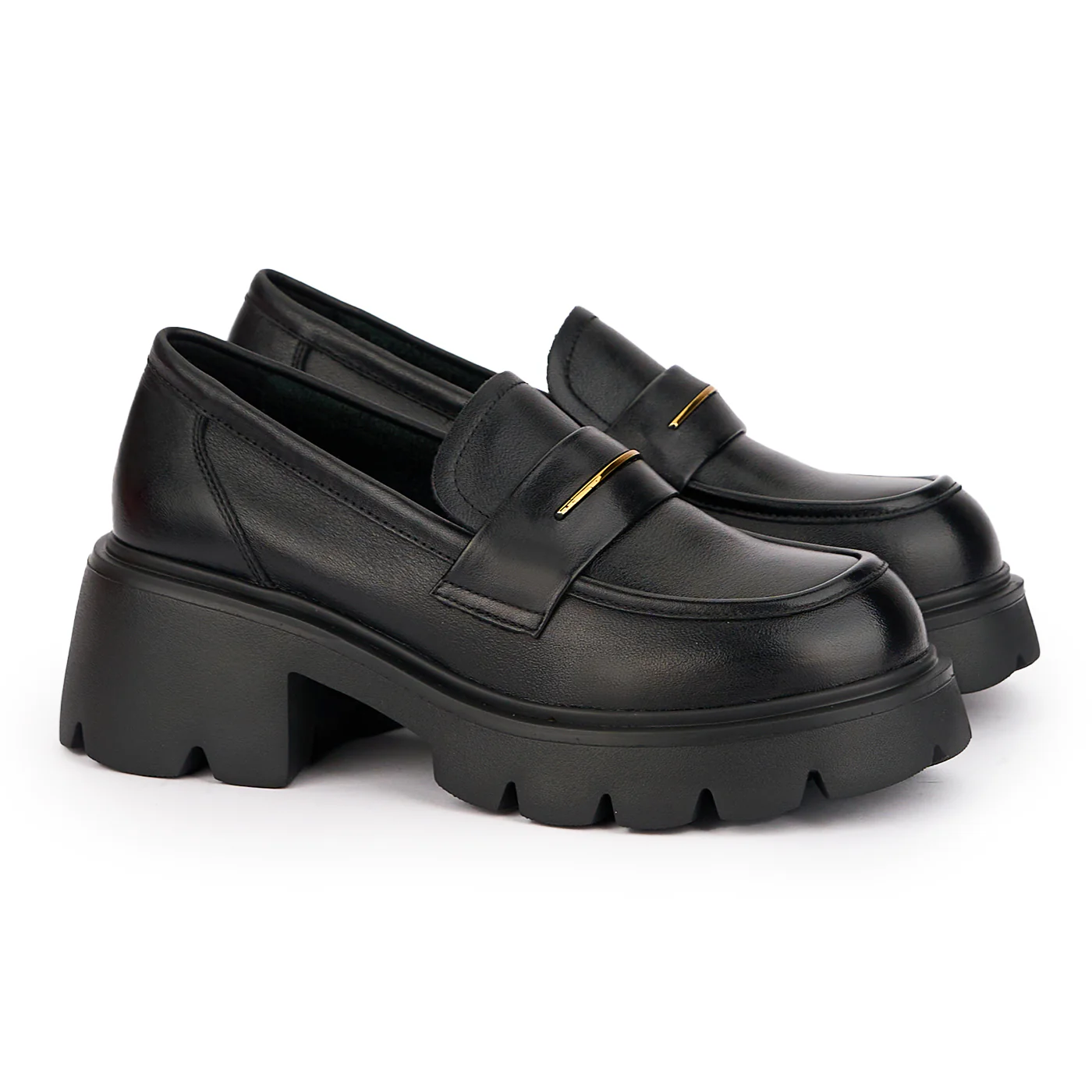 Pantofi dama din piele naturala neagra 16838
