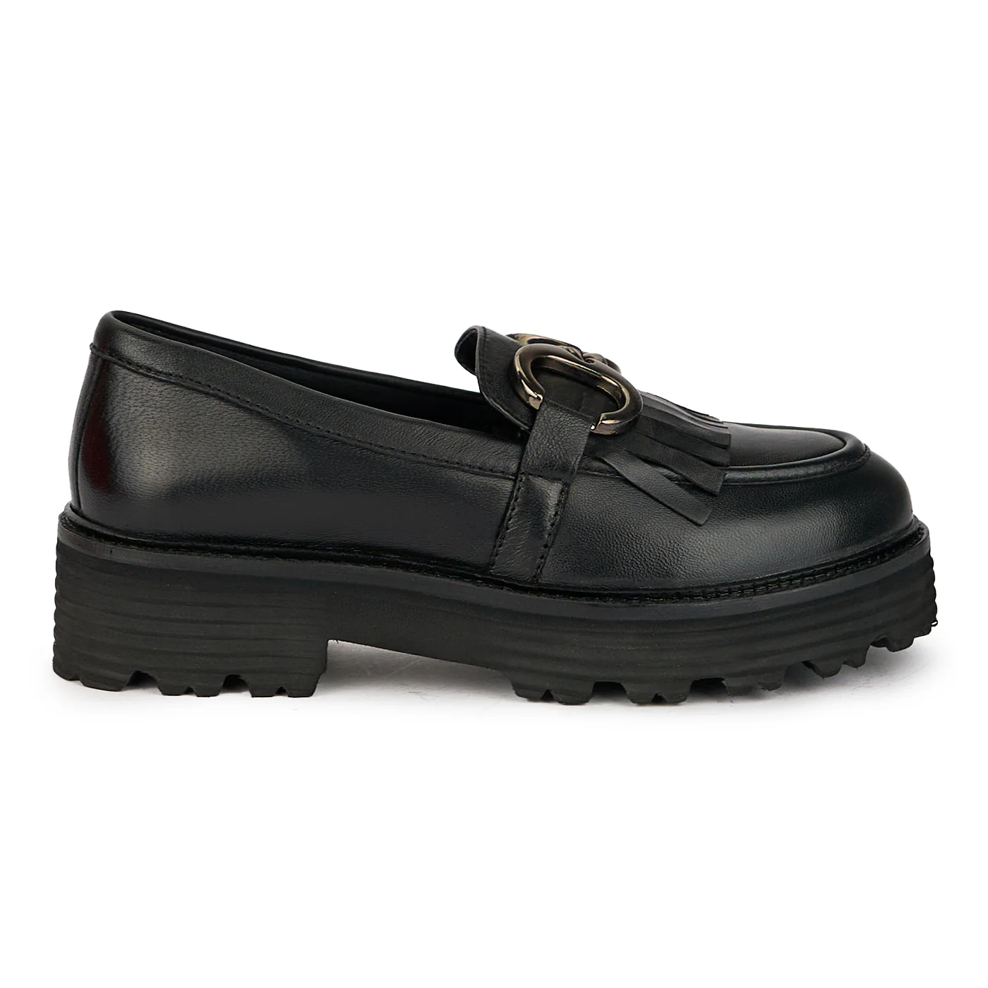 Pantofi dama din piele naturala neagra 17443