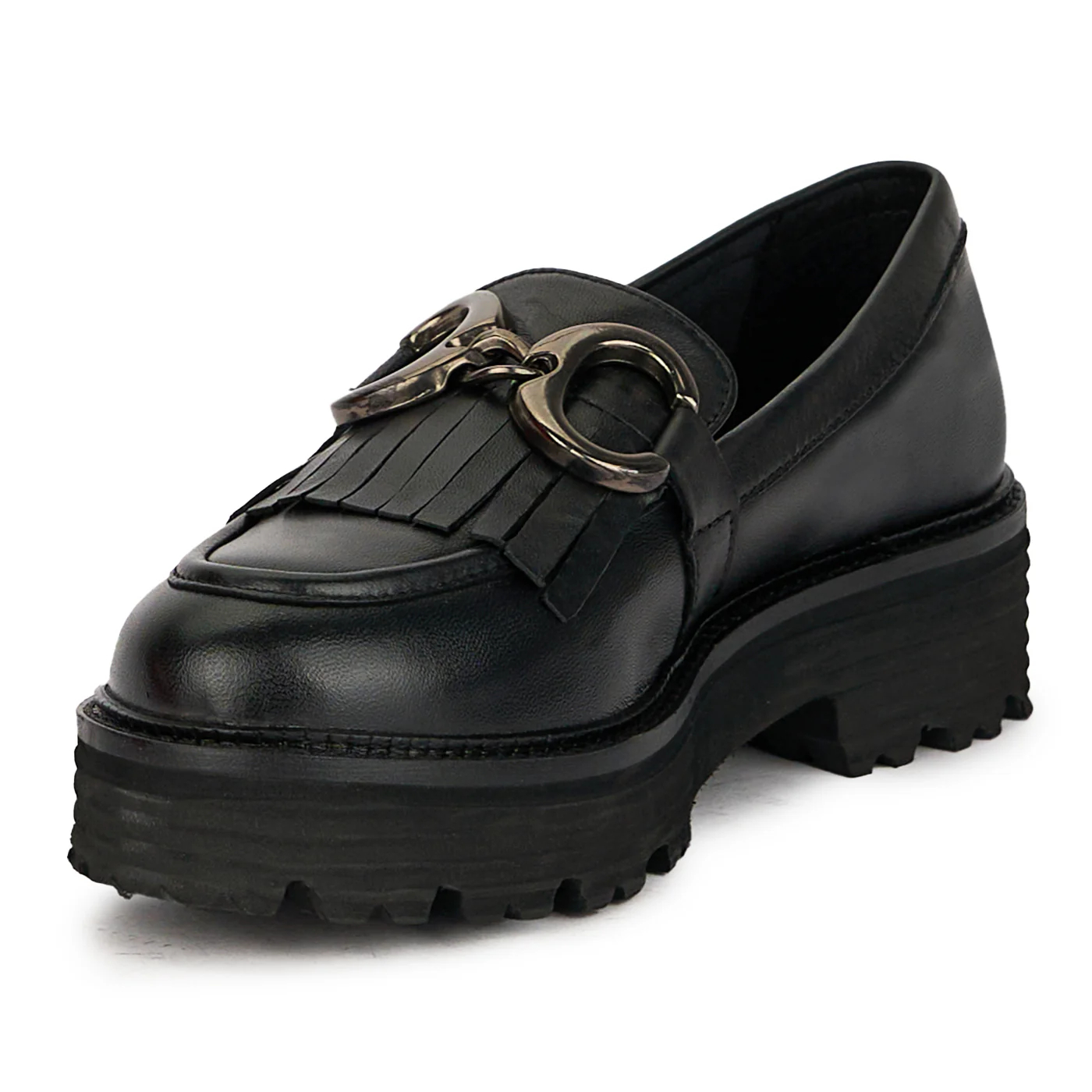 Pantofi dama din piele naturala neagra 17443 - Image 3