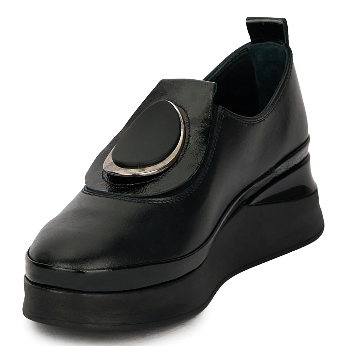 Pantofi dama din piele naturala neagra 17844 - Image 3