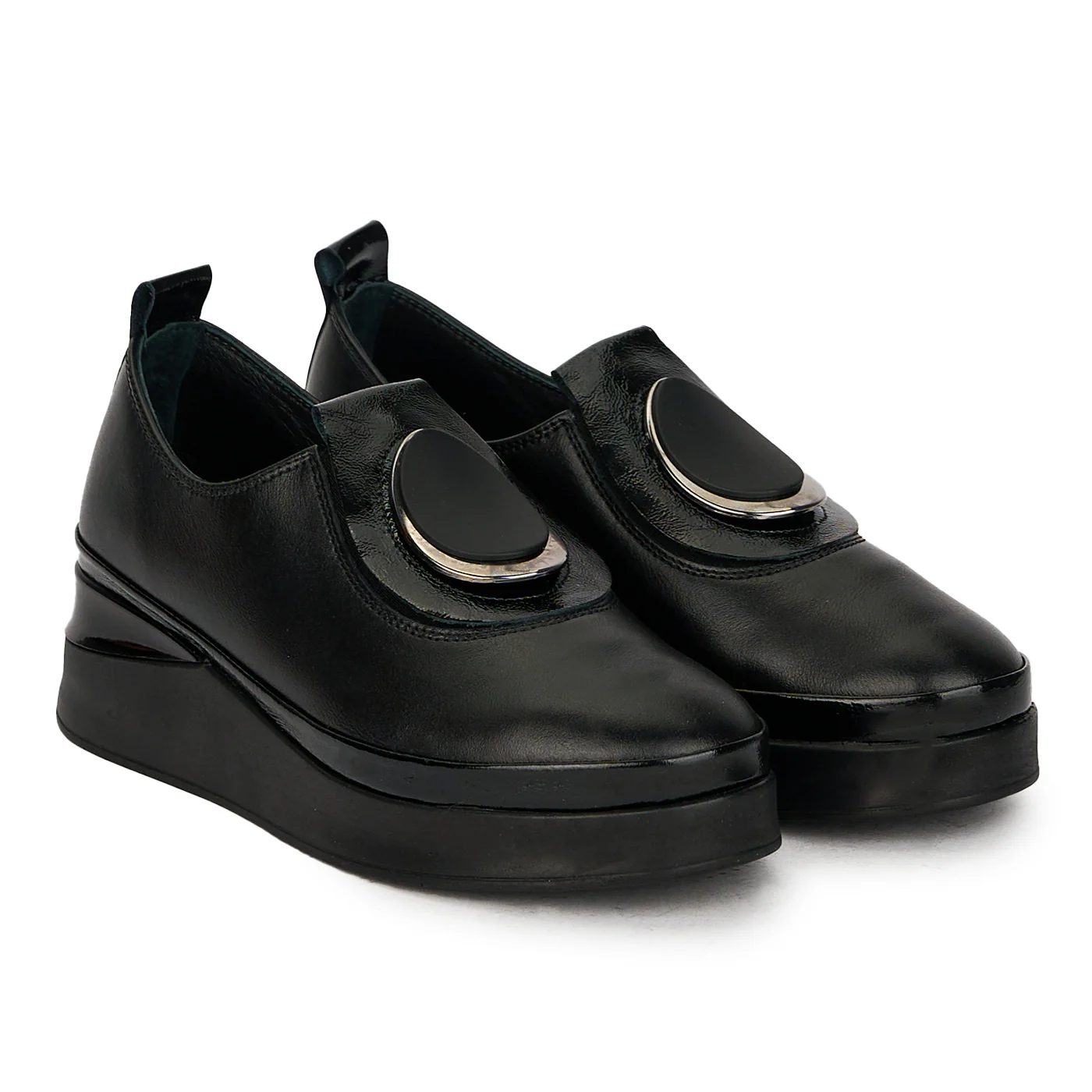 Pantofi dama din piele naturala neagra 17844 - Image 4