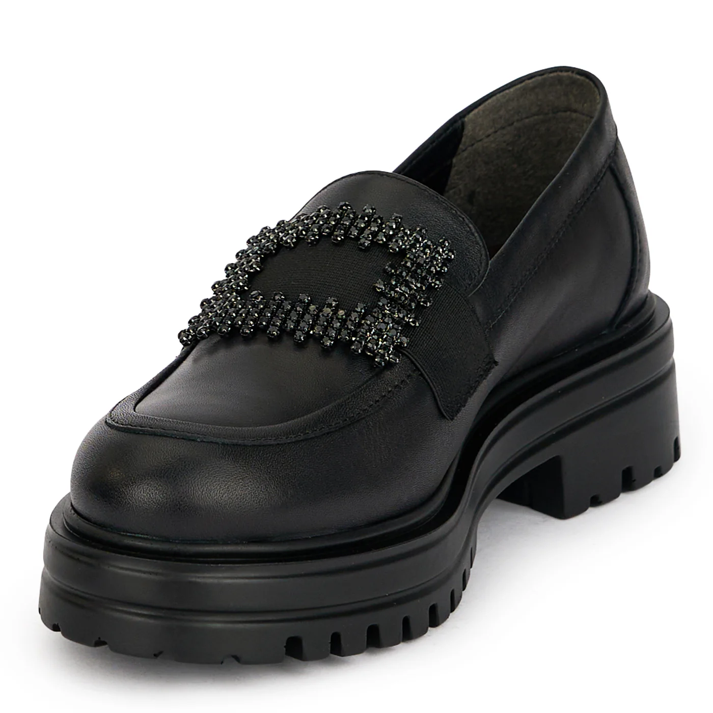 Pantofi dama din piele naturala neagra 19607 - Image 3