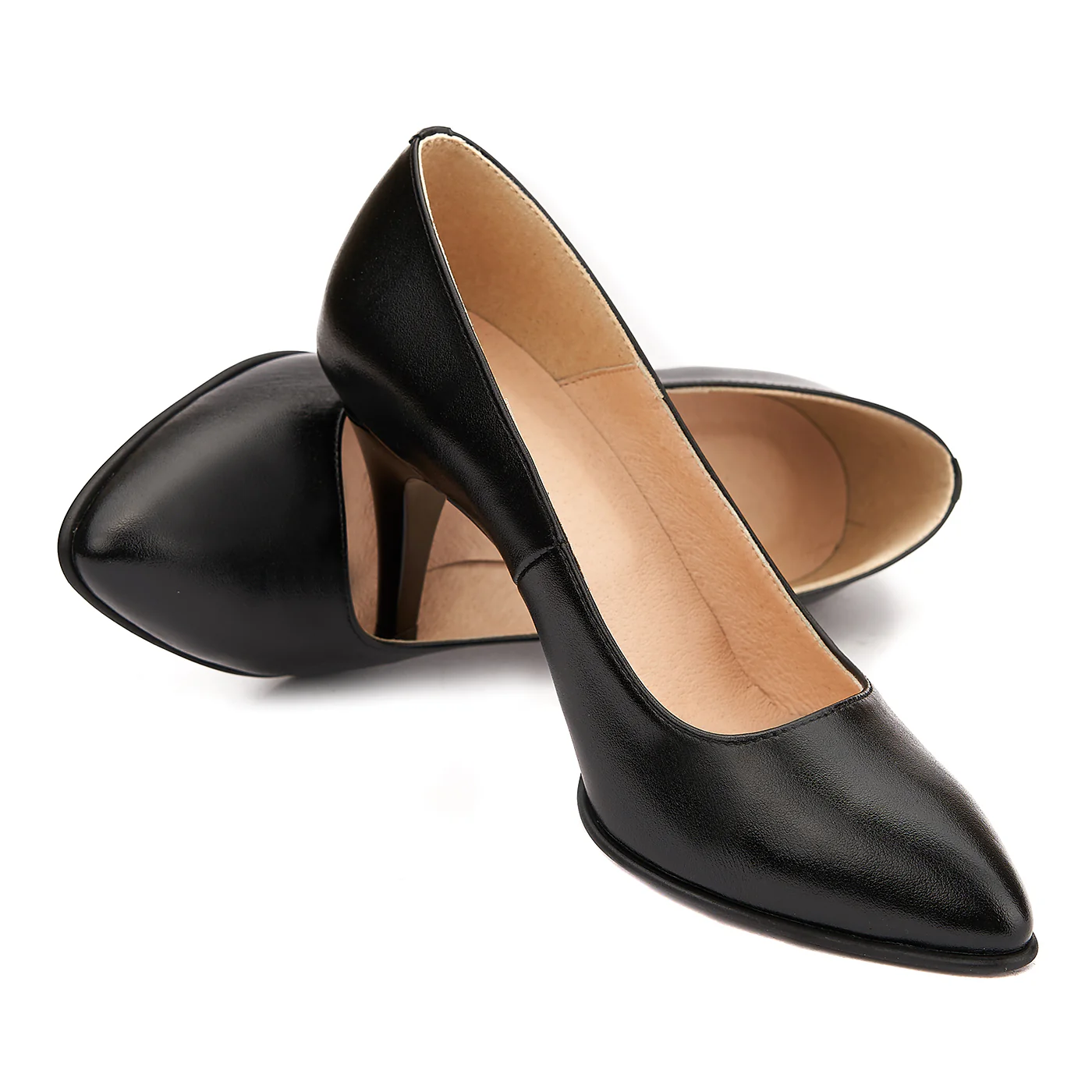 Pantofi dama din piele naturala neagra 4077 - Image 5