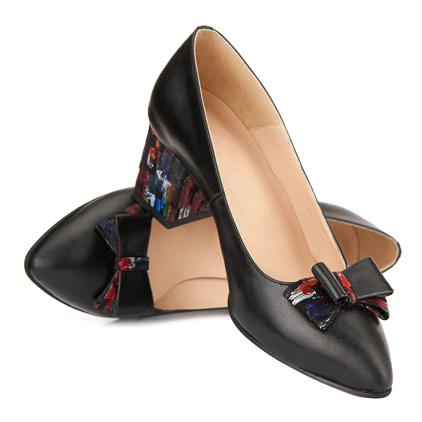 Pantofi dama din piele naturala neagra 4158 - Image 2