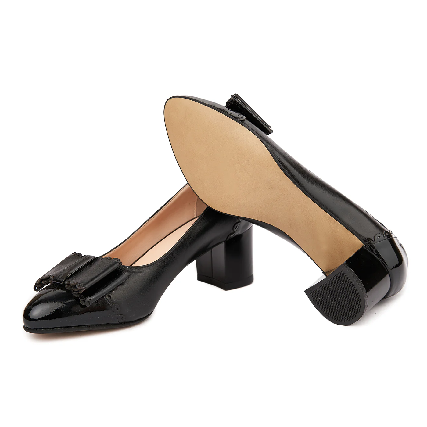 Pantofi dama din piele naturala neagra 4724 - Image 3