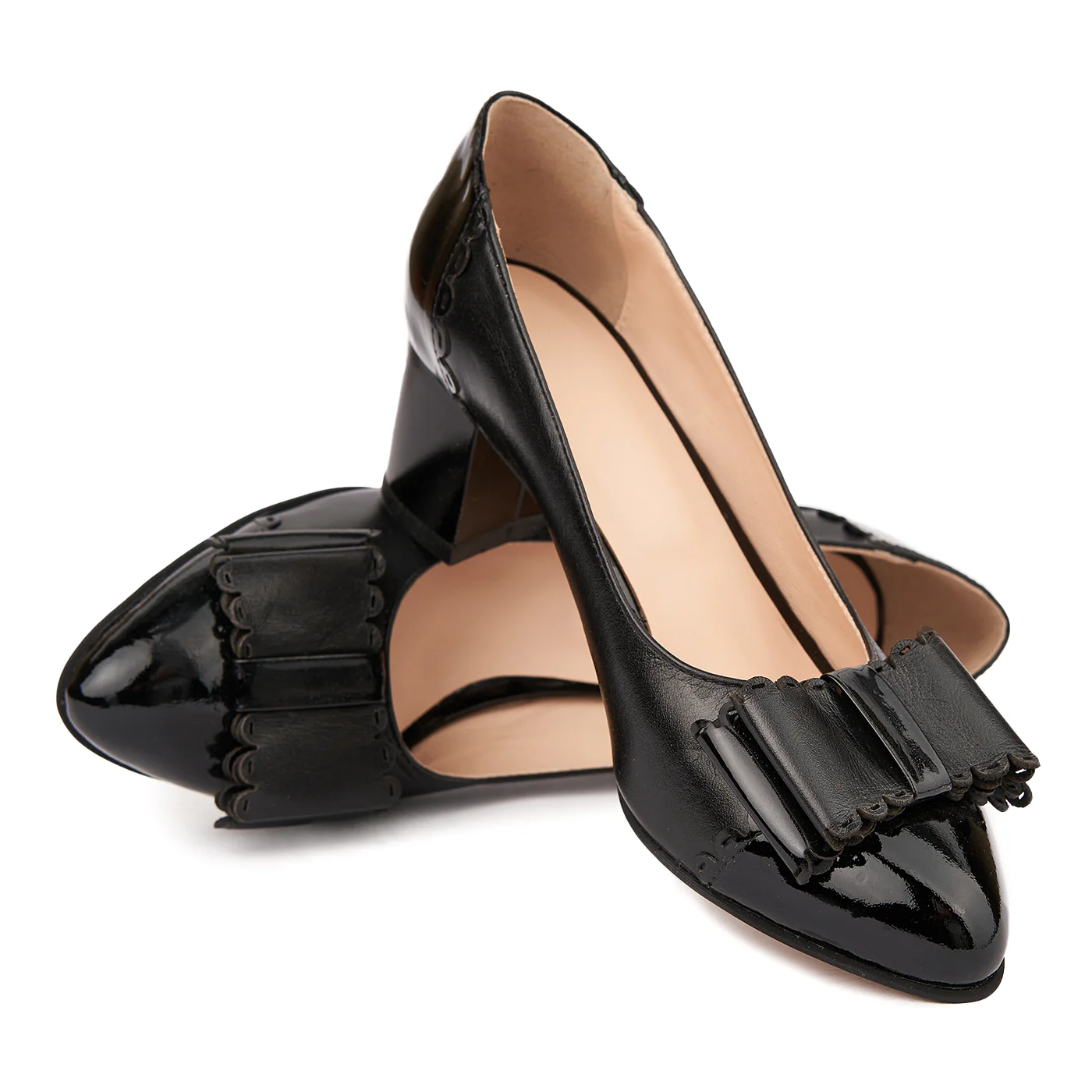 Pantofi dama din piele naturala neagra 4724 - Image 4