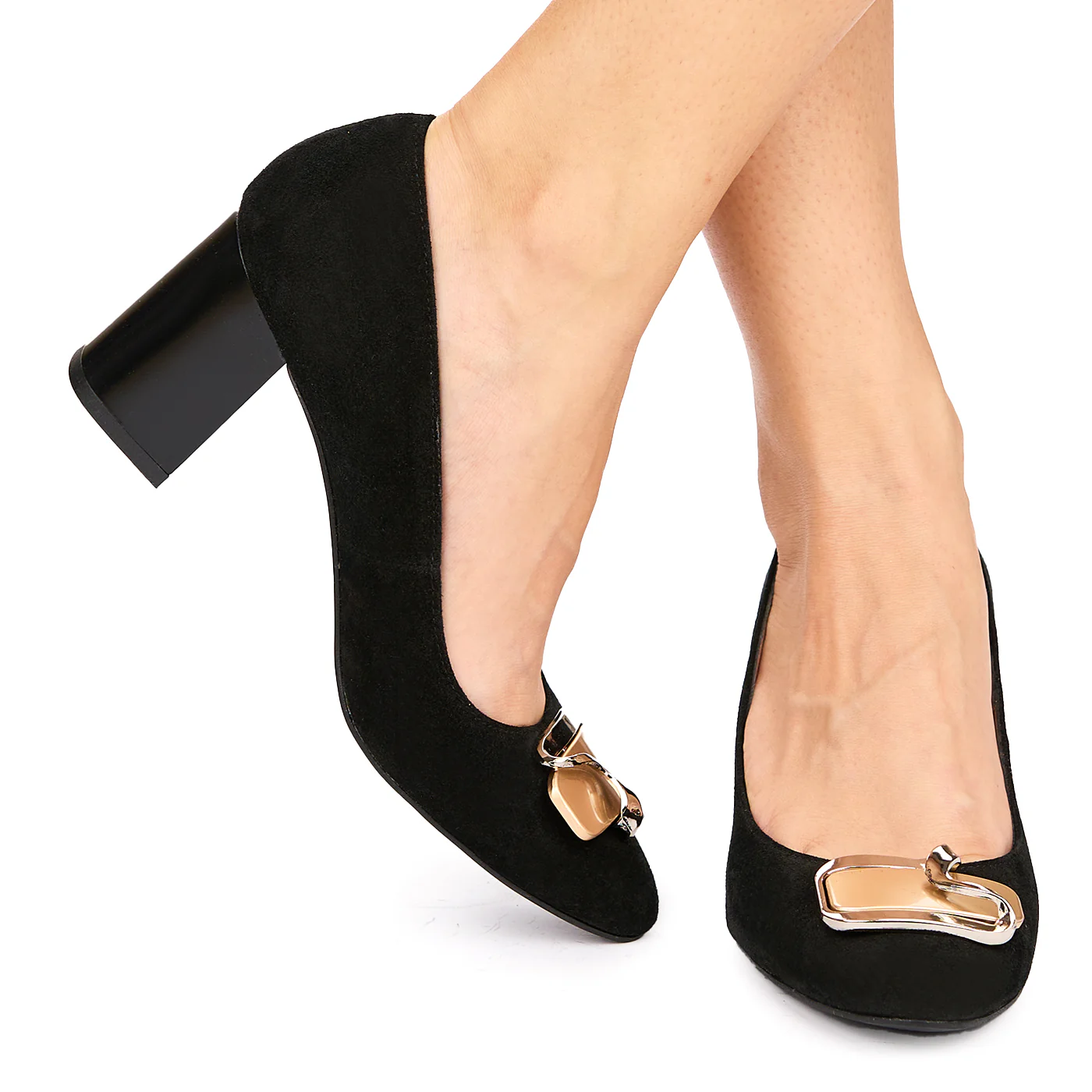 Pantofi dama din piele naturala neagra 4767 - Image 3