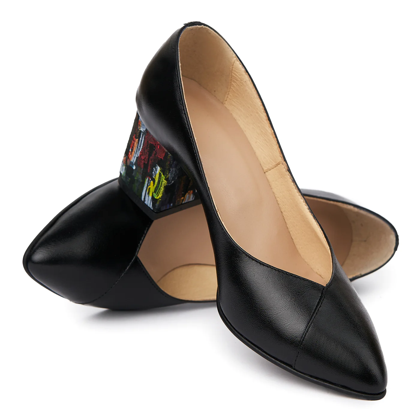 Pantofi dama din piele naturala neagra 4980 - Image 4
