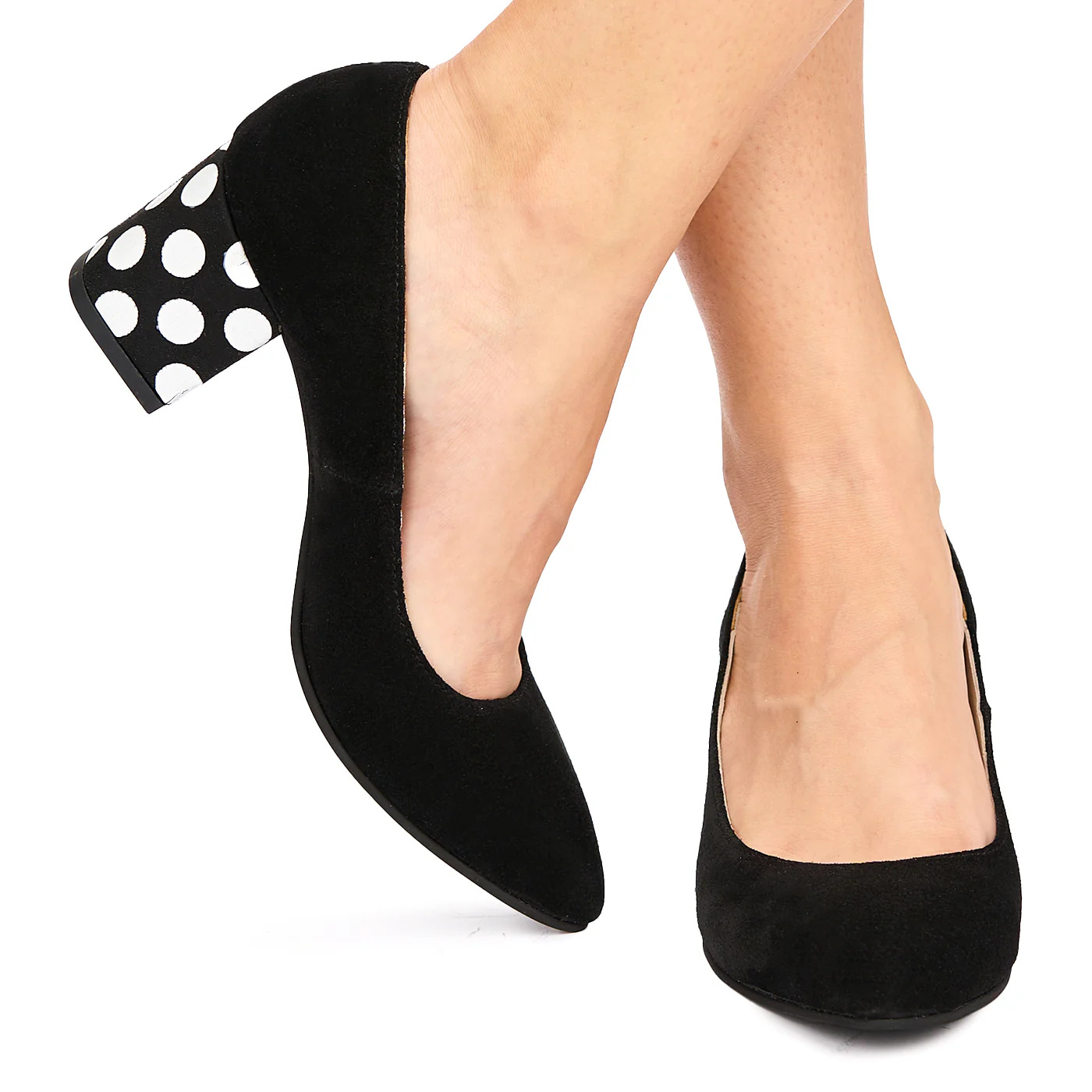 Pantofi dama din piele naturala neagra 9000 - Image 3