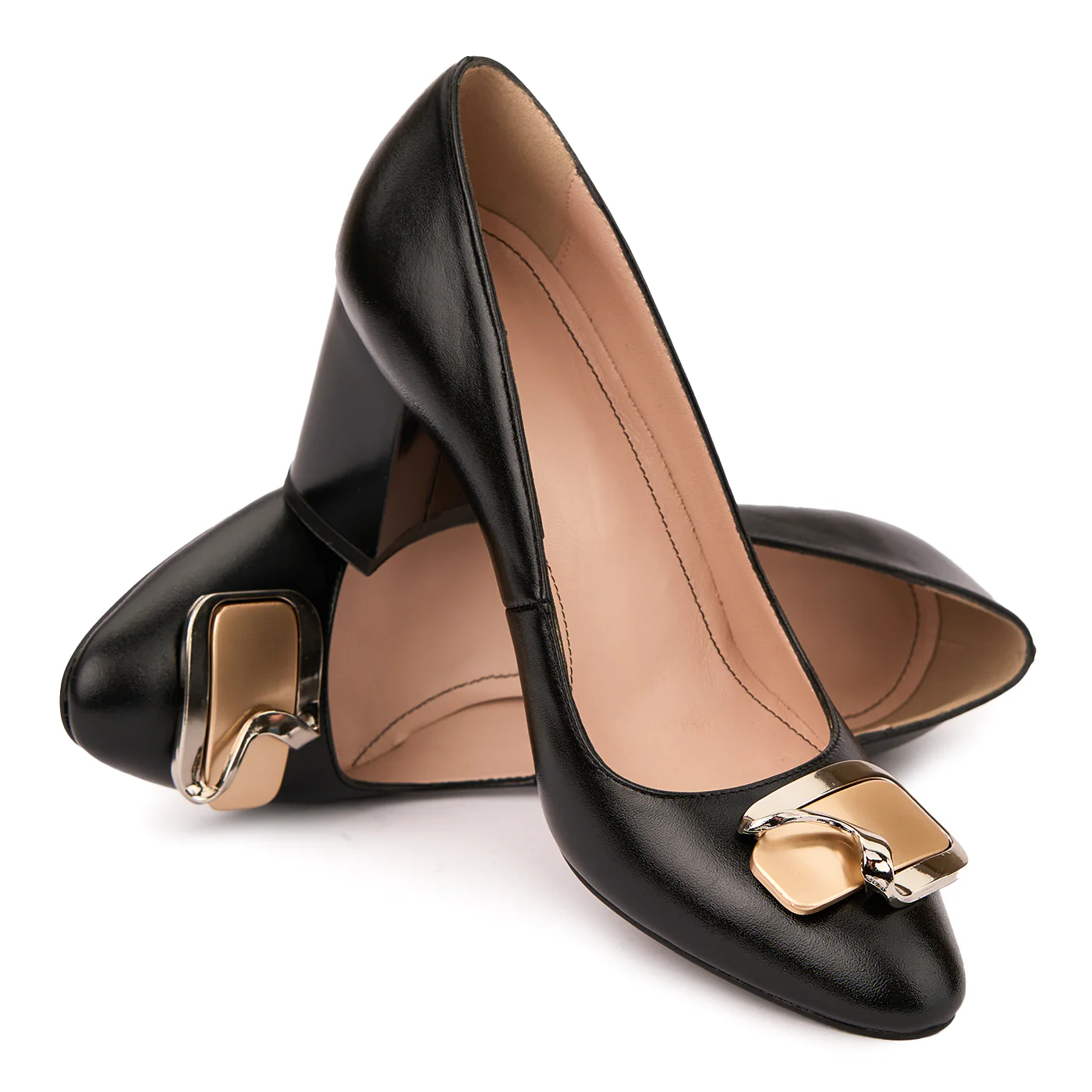 Pantofi dama din piele naturala neagra 9029 - Image 4