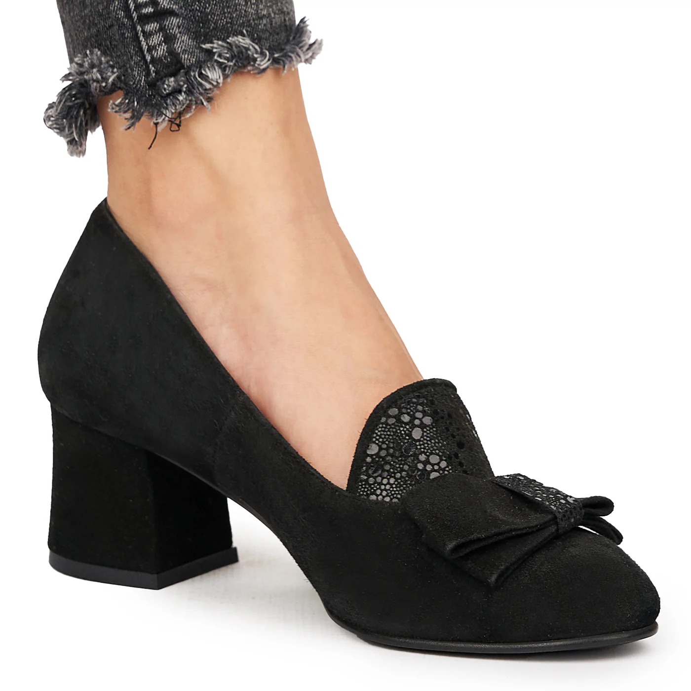 Pantofi dama din piele naturala neagra 9163 - Image 2