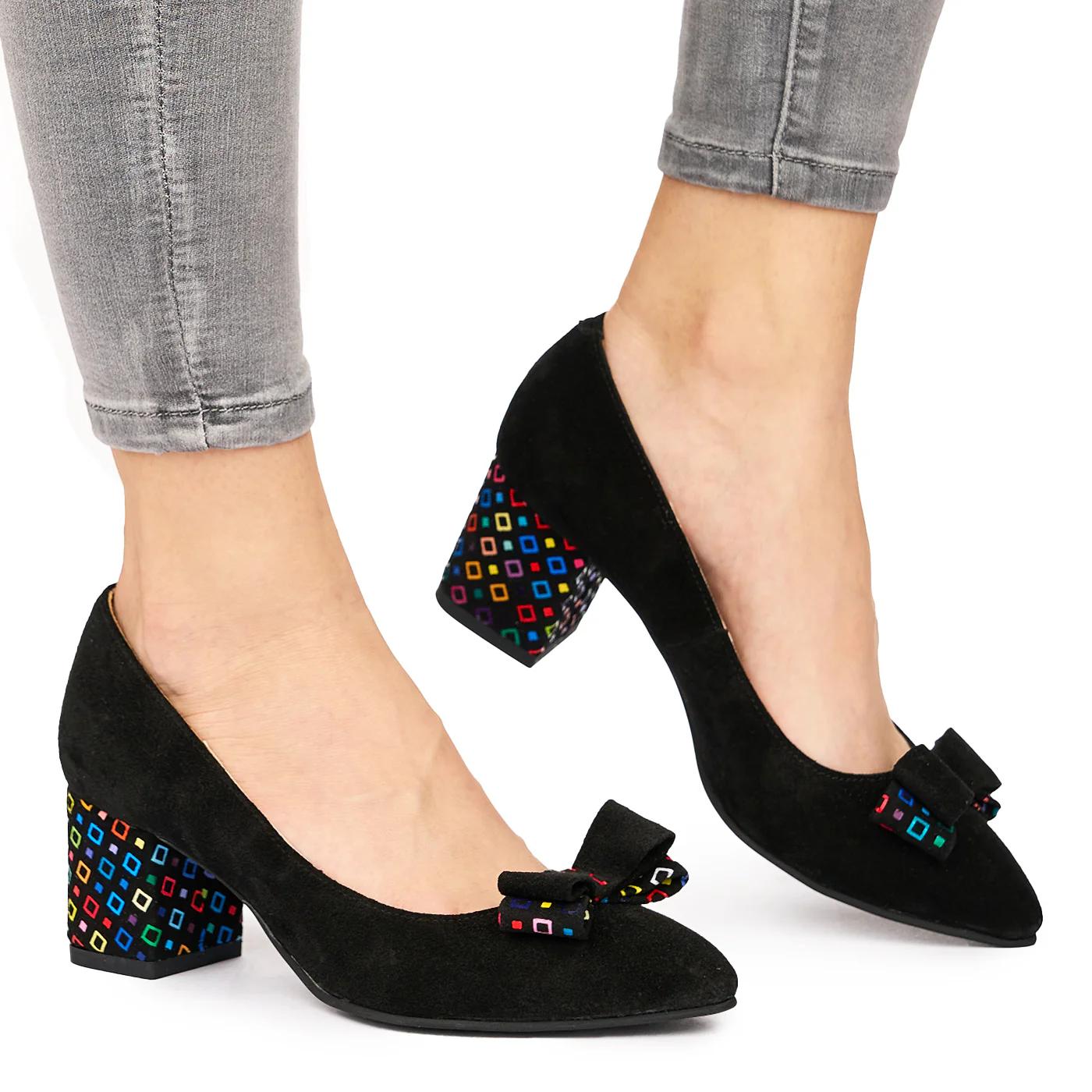 Pantofi dama din piele naturala neagra 9207 - Image 2