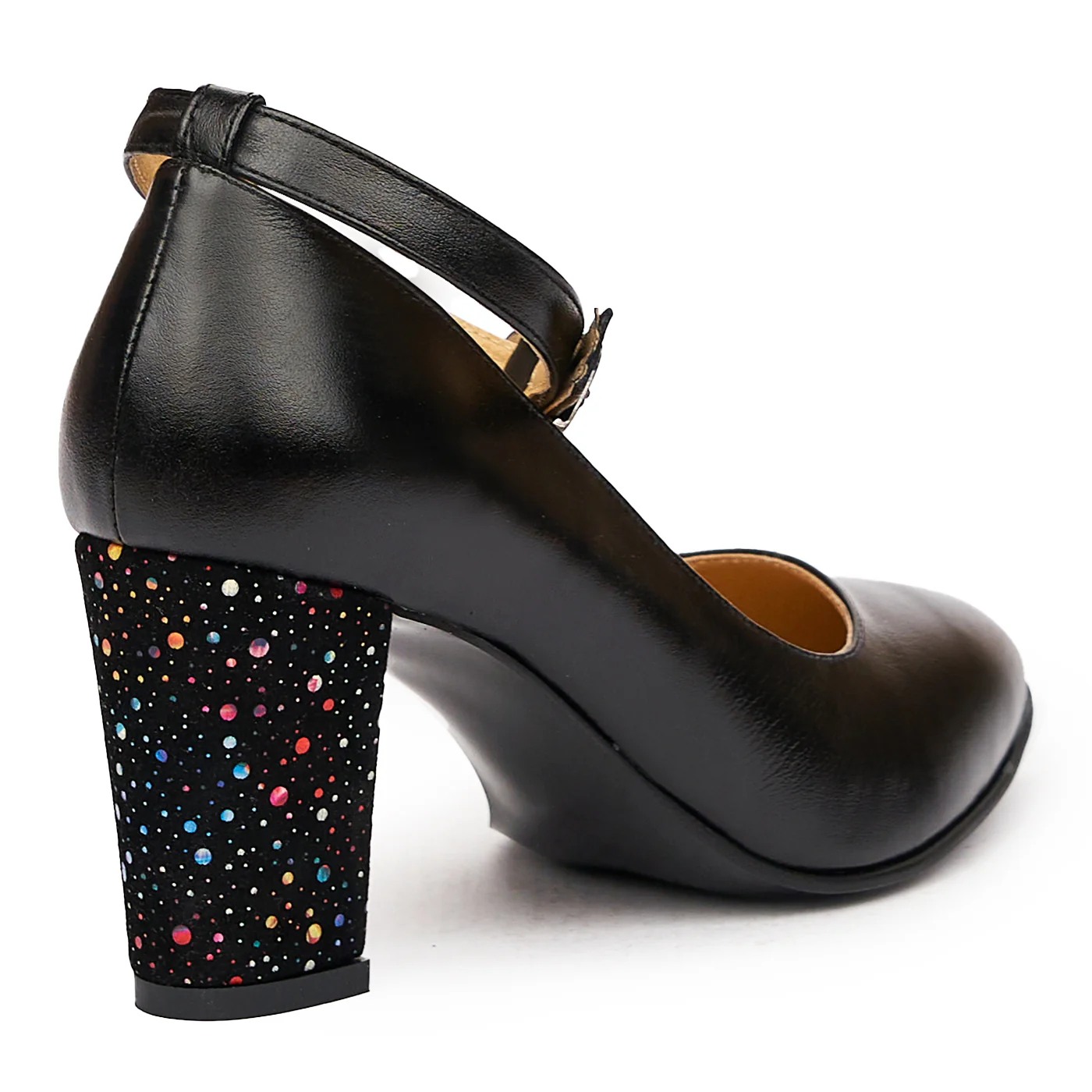 Pantofi dama din piele naturala neagra 9400 - Image 2