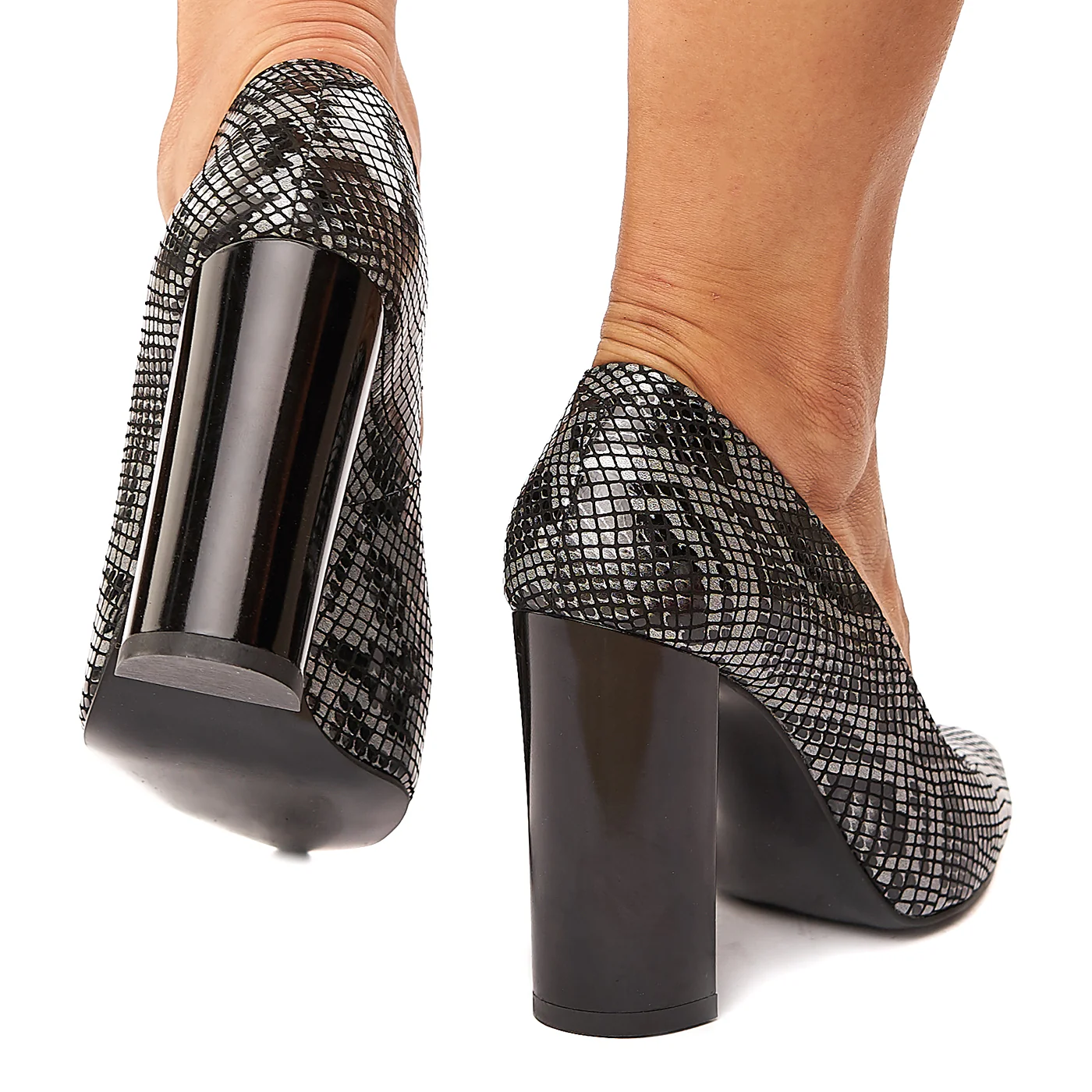 Pantofi dama din piele naturala neagra cu model 4214 - Image 4