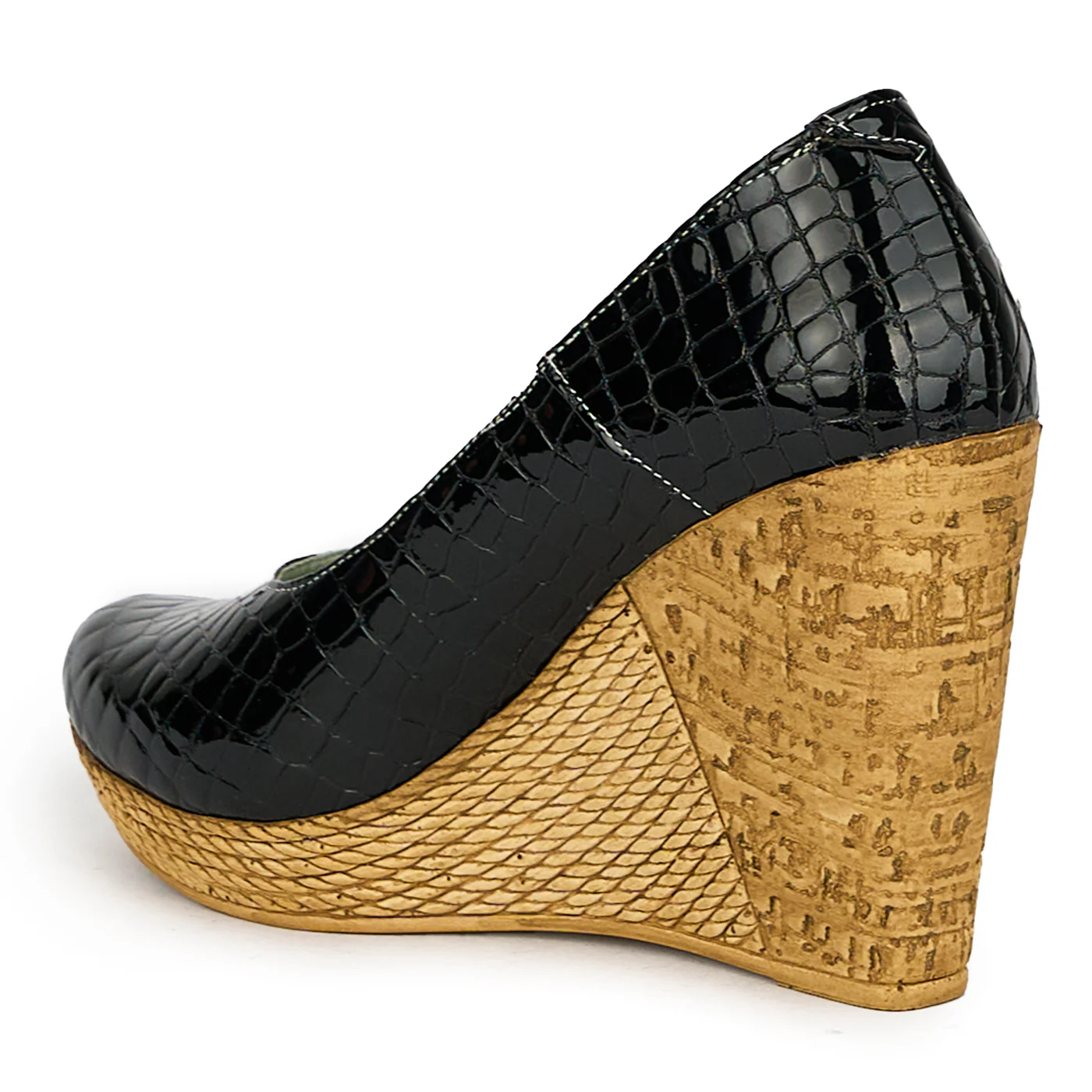 Pantofi dama din piele naturala neagra cu platforma 17549 - Image 2
