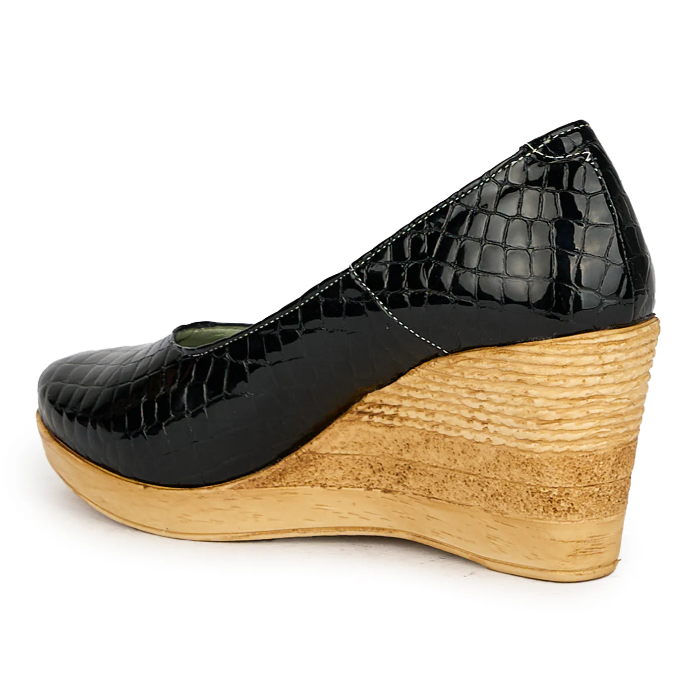 Pantofi dama din piele naturala neagra cu platforma 17554 - Image 2
