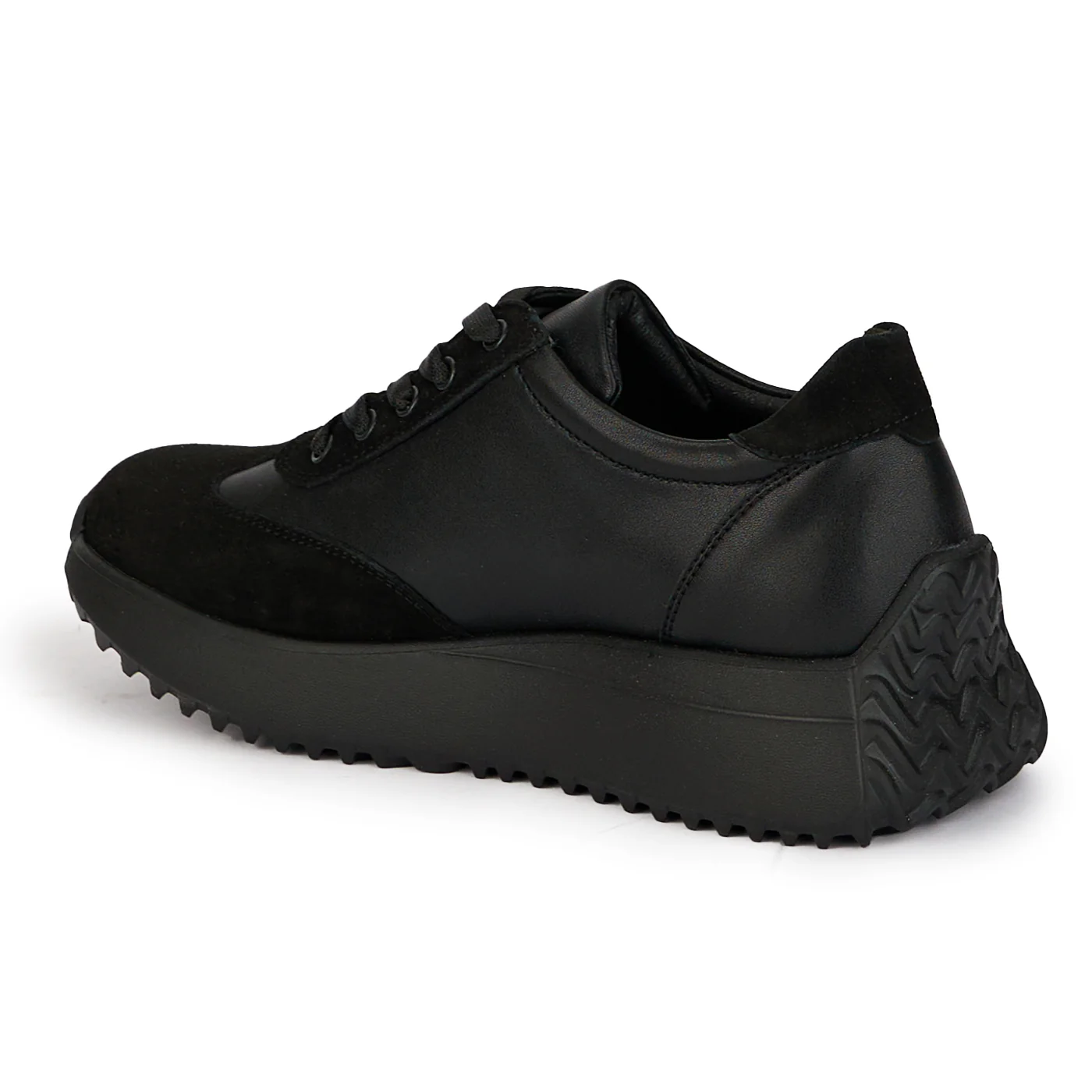 Pantofi dama din piele naturala neagra cu siret 18082 - Image 2