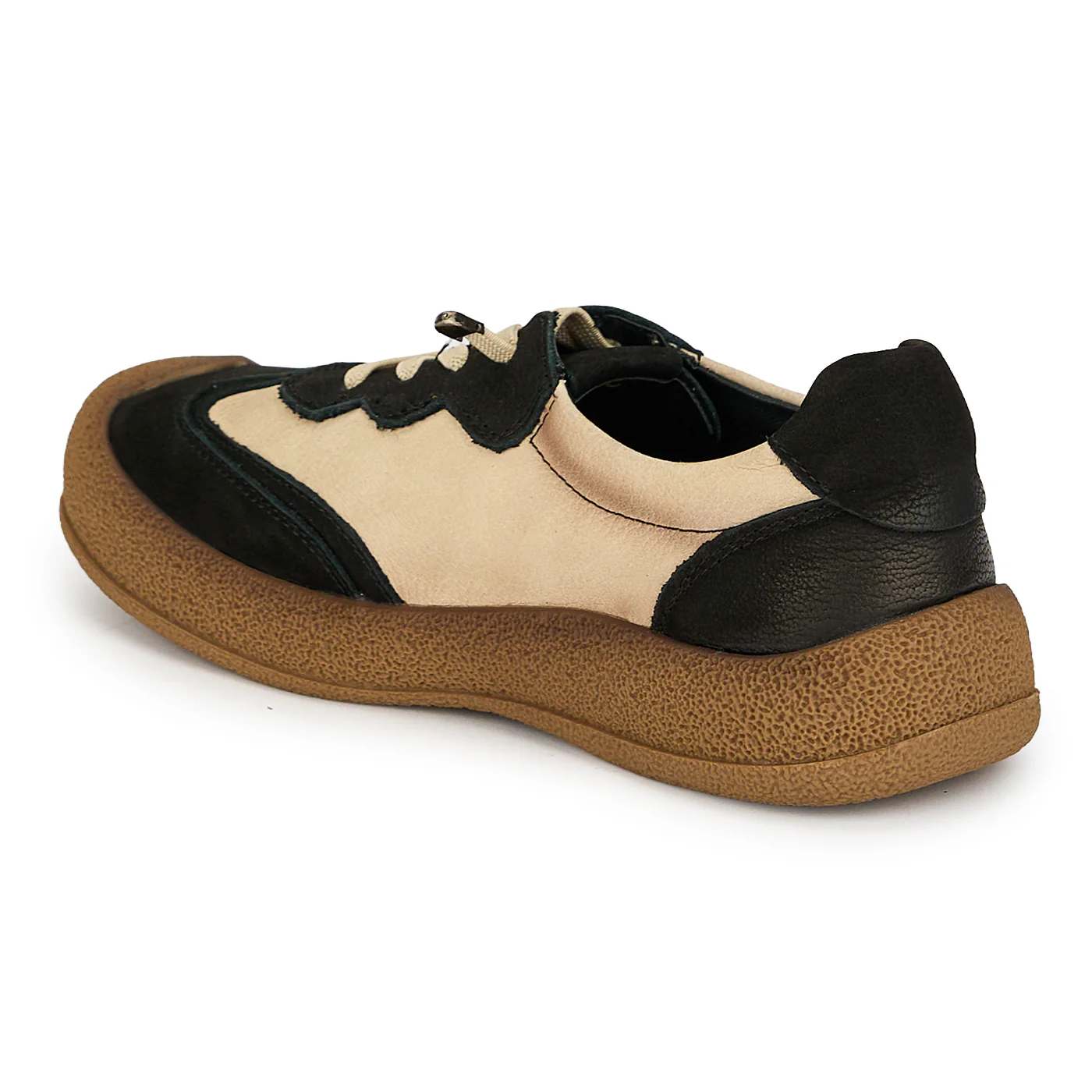 Pantofi dama din piele naturala neagra cu talpa joasa 19277 - Image 2
