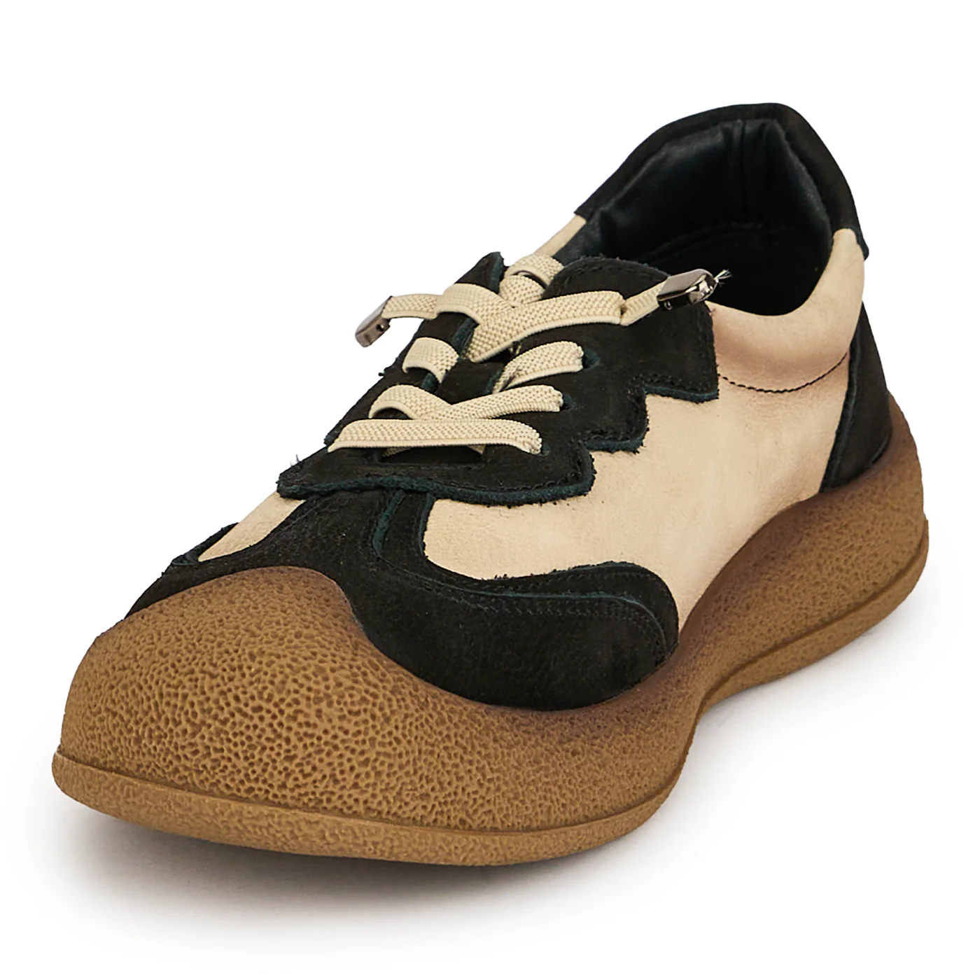 Pantofi dama din piele naturala neagra cu talpa joasa 19277 - Image 3