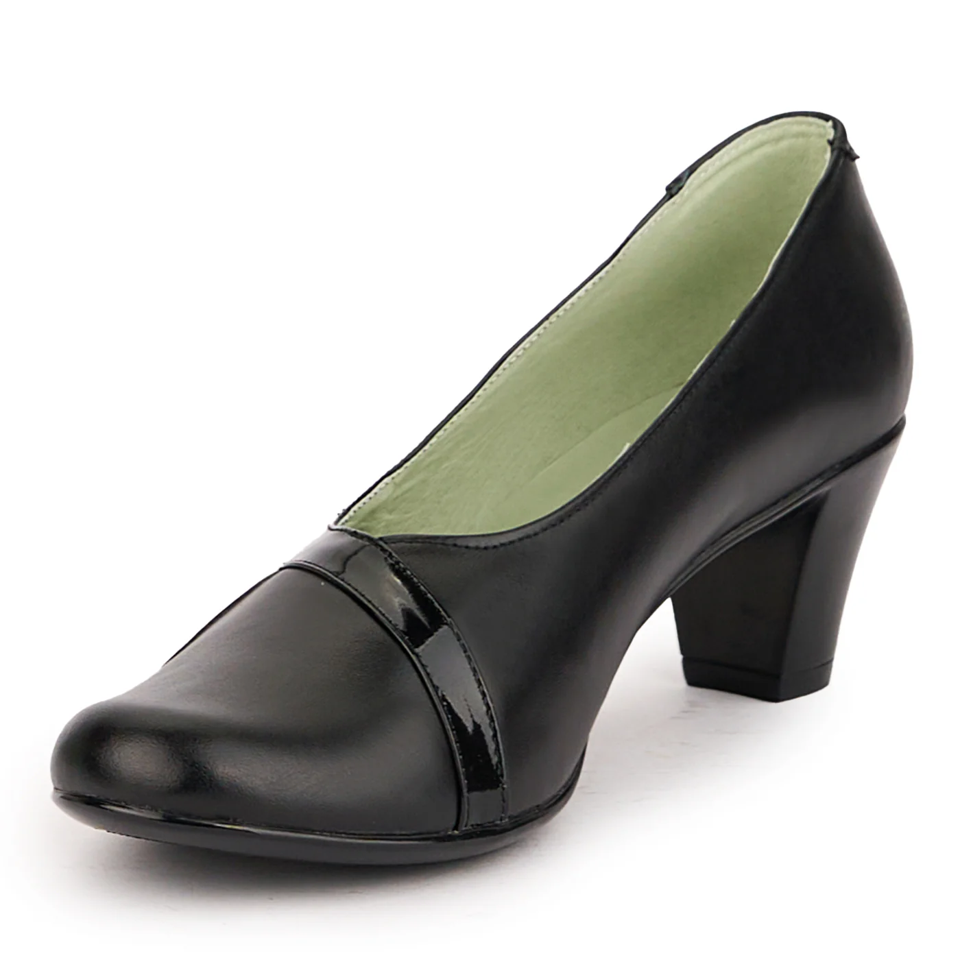 Pantofi dama din piele naturala neagra cu toc 6 cm 16881 - Image 3