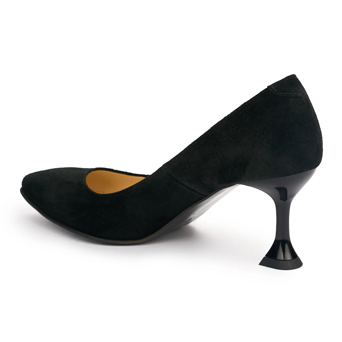 Pantofi dama din piele naturala neagra cu toc de 7cm 13118 - Image 2