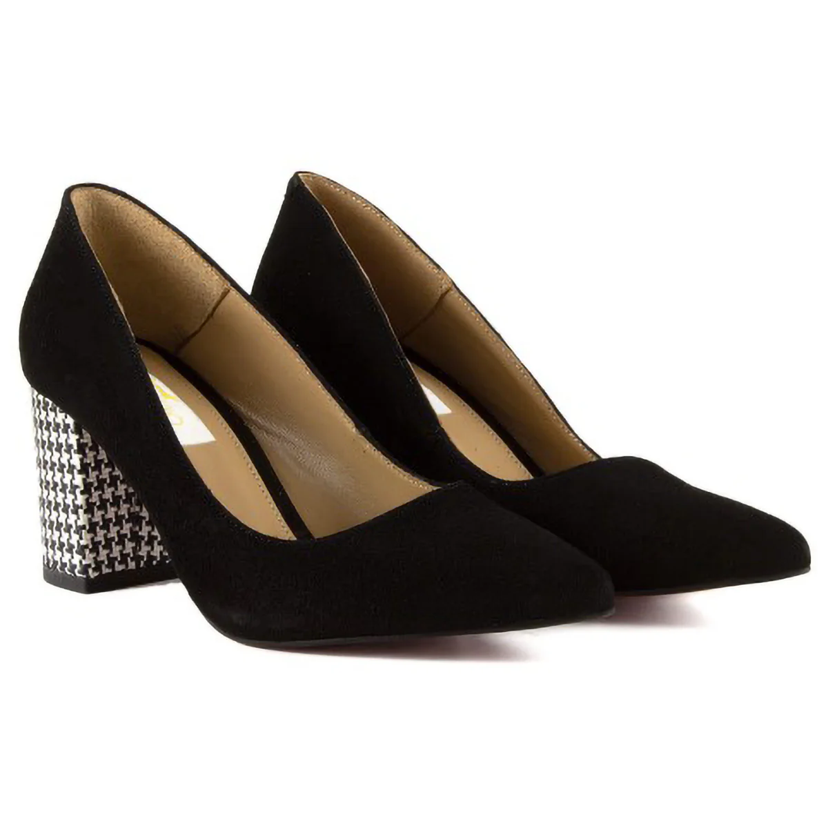 Pantofi dama din piele naturala neagra cu toc gros 6 cm 15743 - Image 2