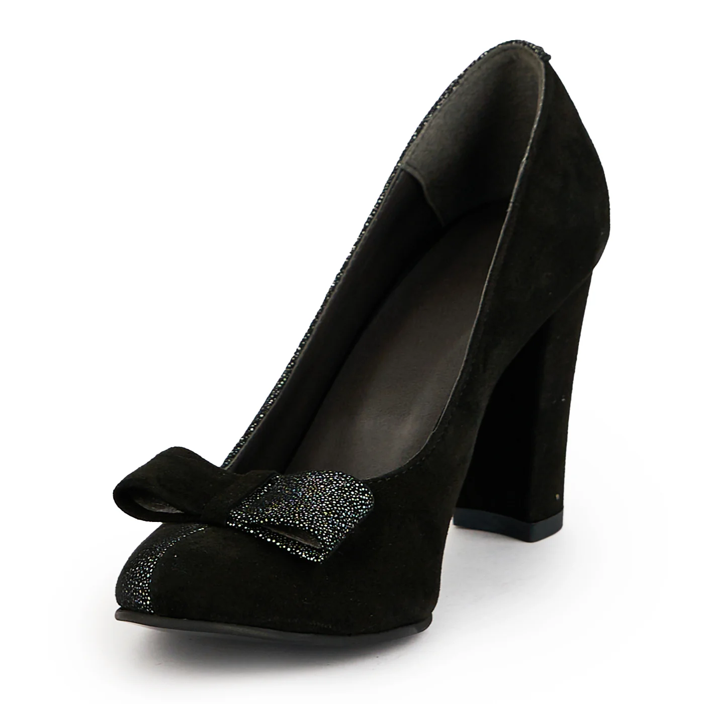 Pantofi dama din piele naturala neagra cu toc gros 9 cm 14872 - Image 3