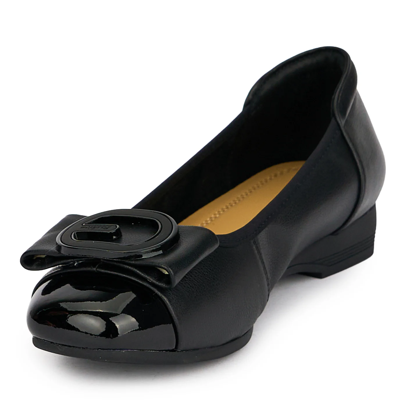 Pantofi dama din piele naturala neagra cu toc mic 2.5 cm 19583 - Image 3