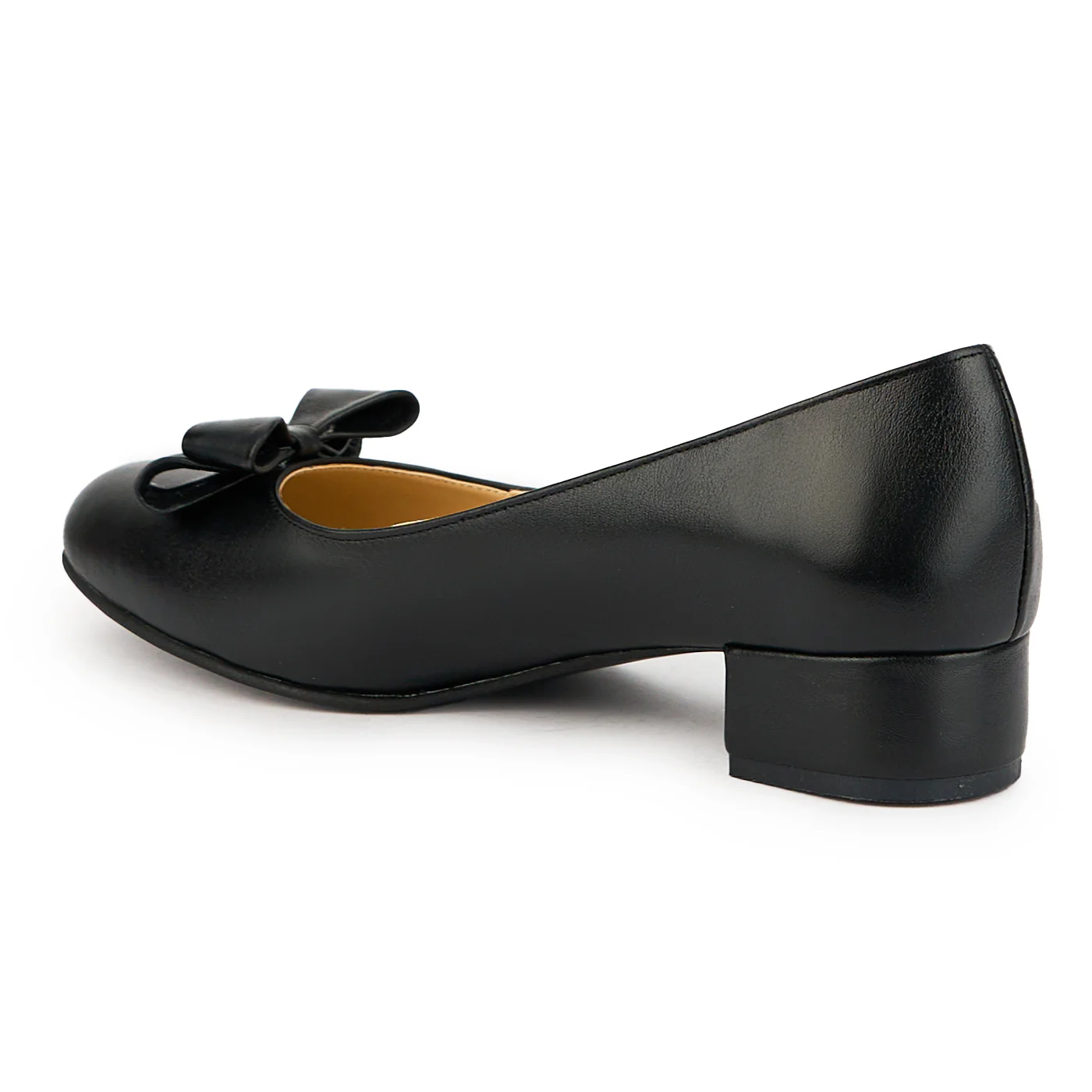 Pantofi dama din piele naturala neagra cu toc mic 3.5 cm 14905 - Image 2
