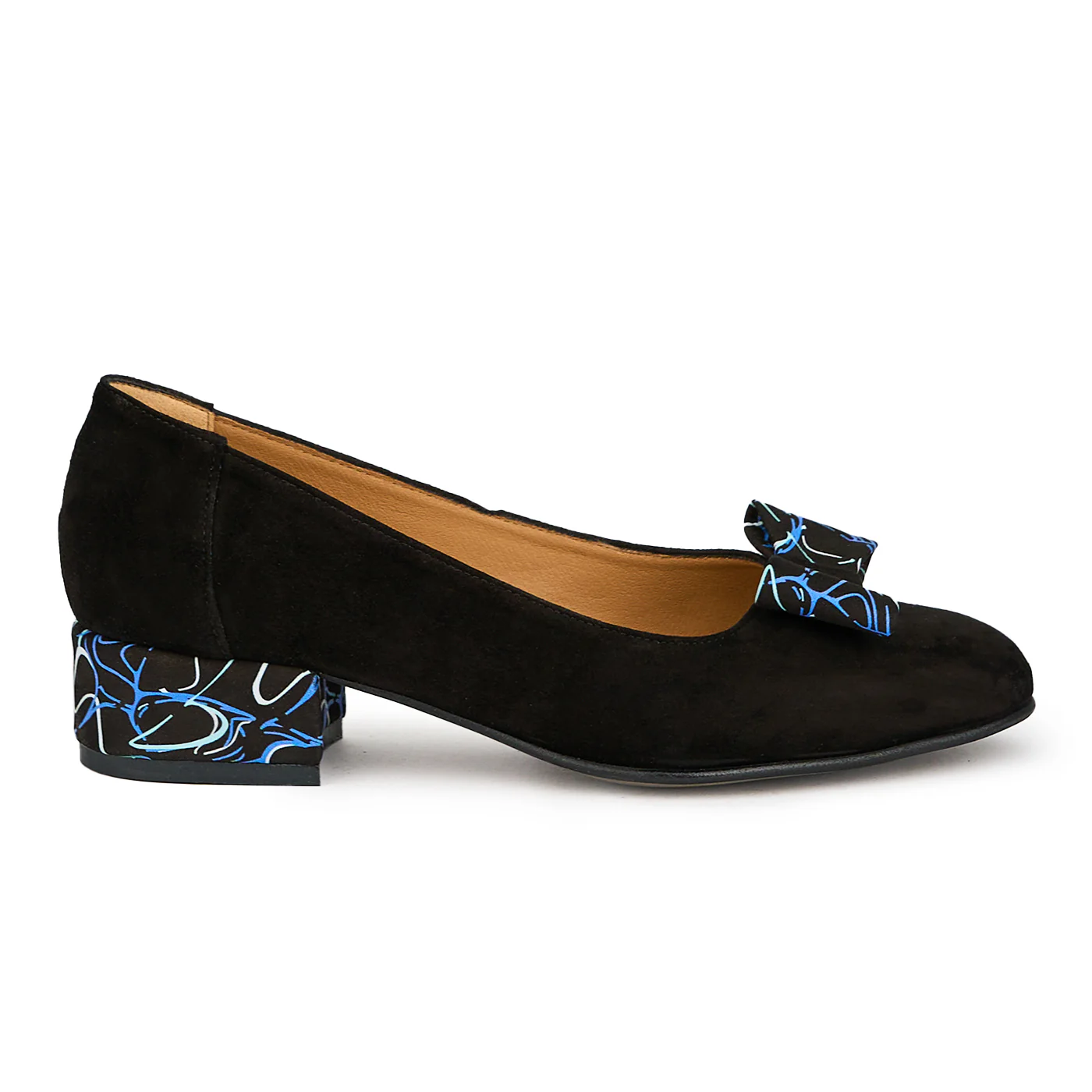 Pantofi dama din piele naturala neagra cu toc mic 3.5 cm 14974