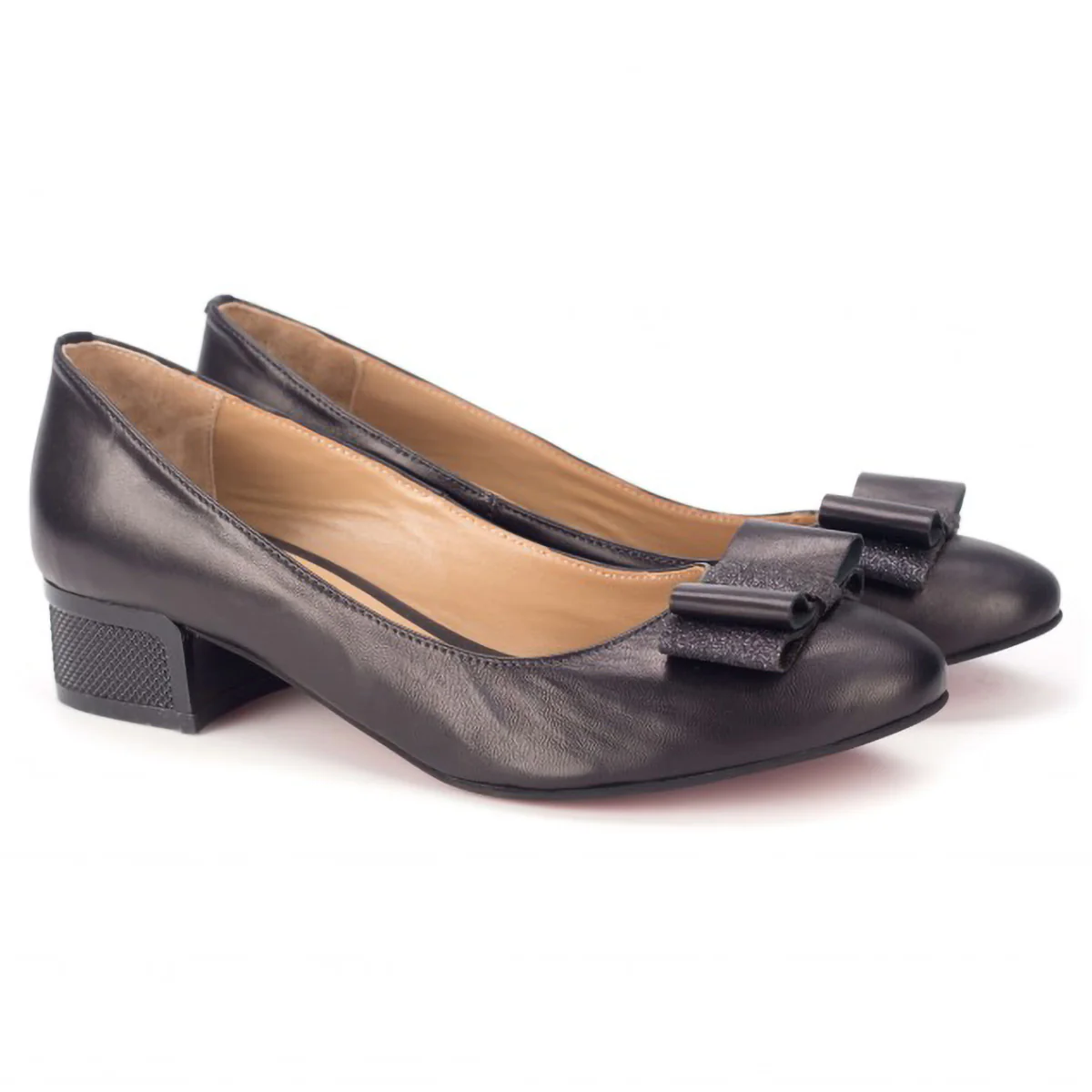 Pantofi dama din piele naturala neagra cu toc mic 3.5 cm 15758 - Image 3