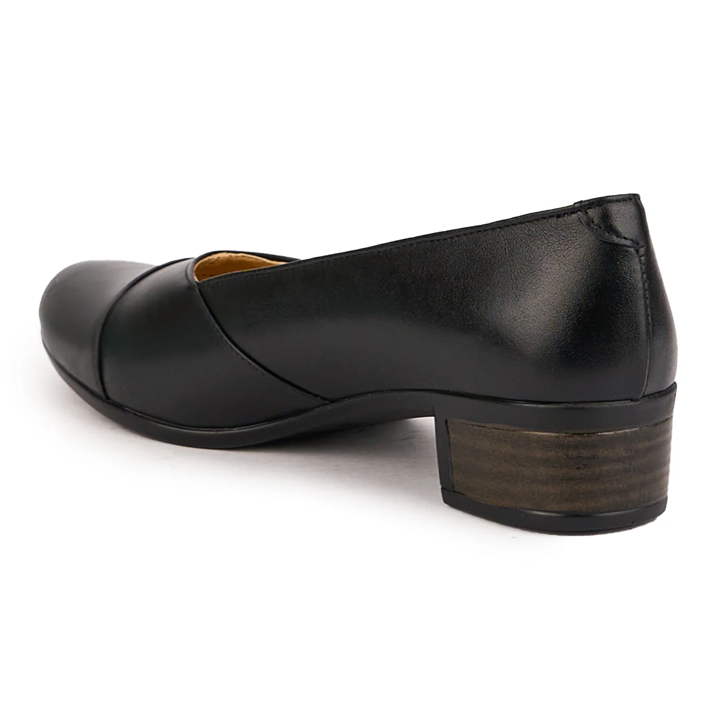 Pantofi dama din piele naturala neagra cu toc mic 3.5 cm 16882 - Image 2