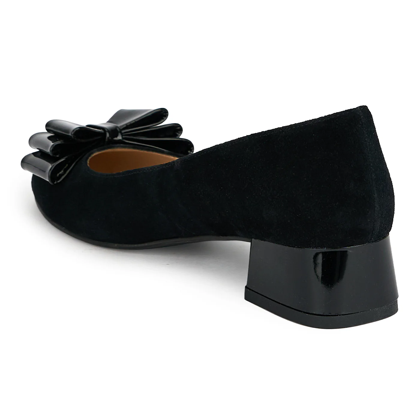 Pantofi dama din piele naturala neagra cu toc mic 3.5 cm 19386 - Image 2