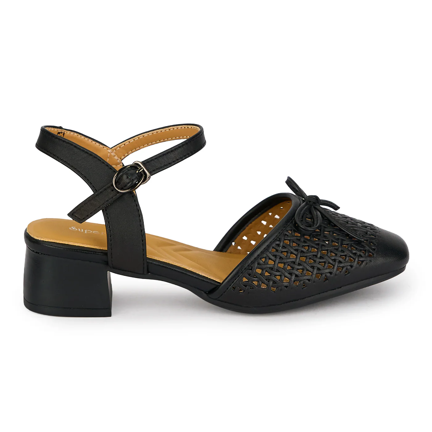 Pantofi dama din piele naturala neagra cu toc mic 3.5 cm 19562