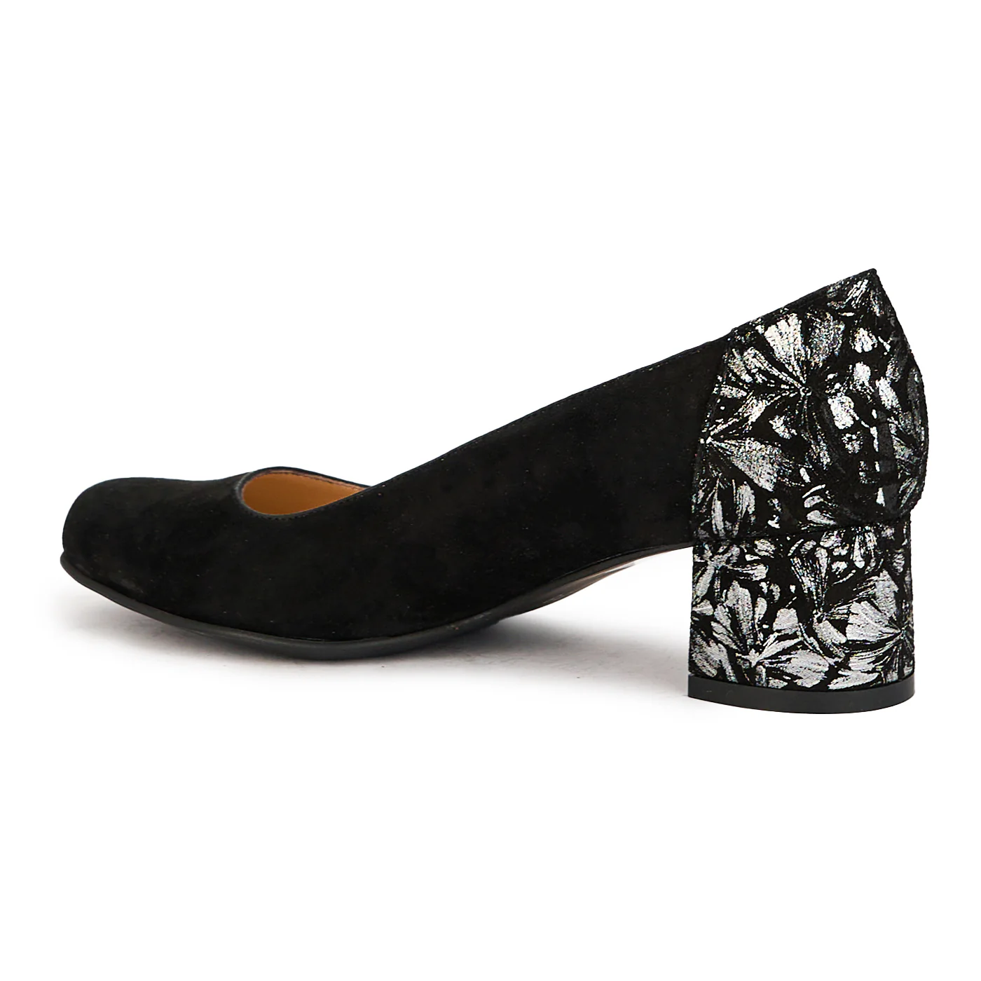 Pantofi dama din piele naturala neagra cu toc mic 4.5 cm 16765 - Image 2