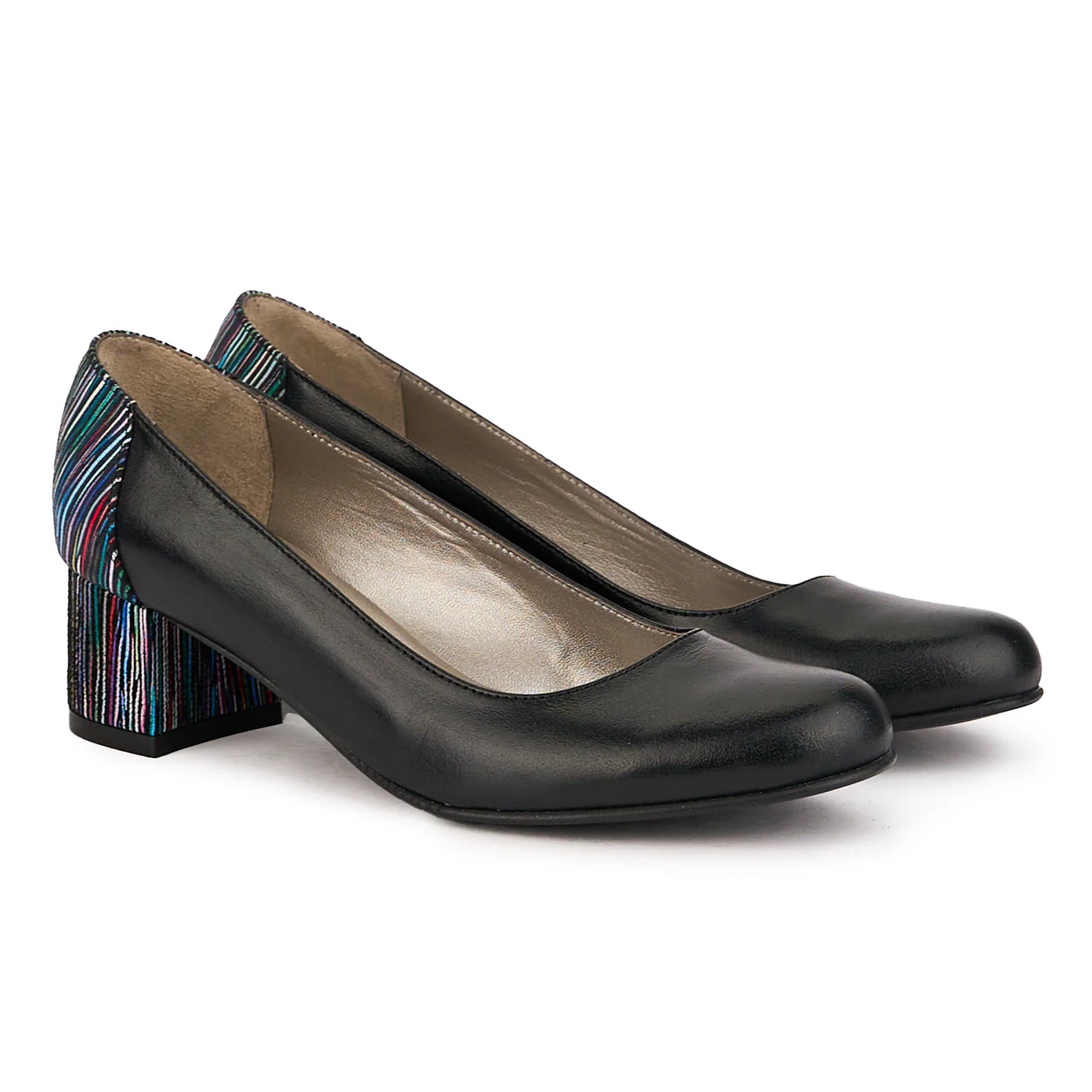 Pantofi dama din piele naturala neagra cu toc mic 4.5 cm 16766 - Image 4