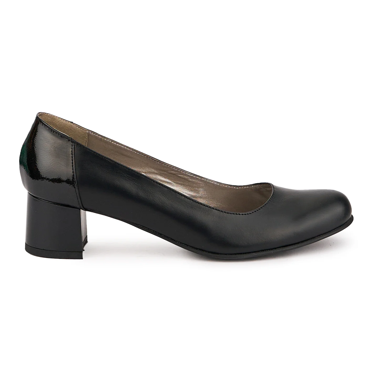 Pantofi dama din piele naturala neagra cu toc mic 4.5 cm 16768