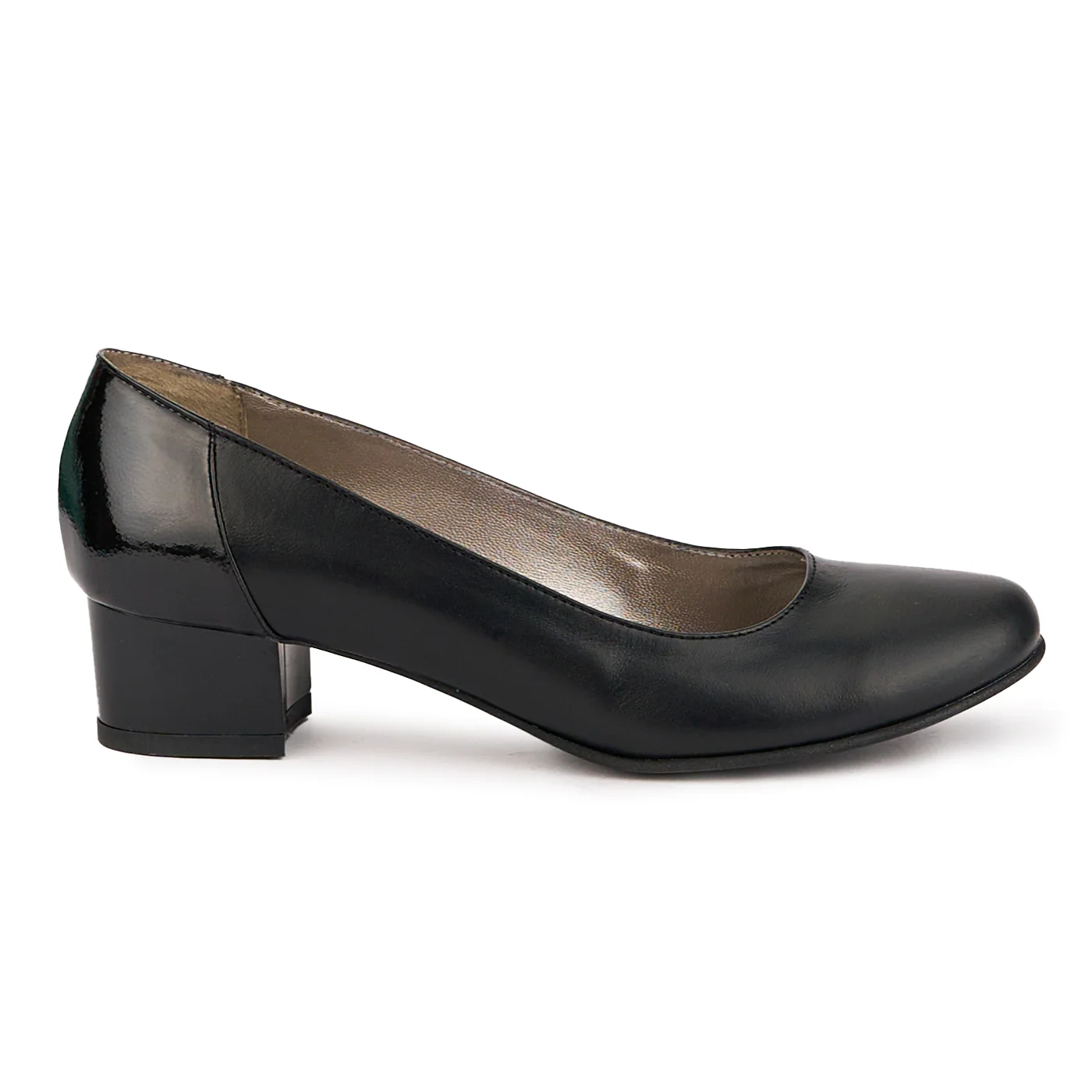 Pantofi dama din piele naturala neagra cu toc mic 4 cm 16781