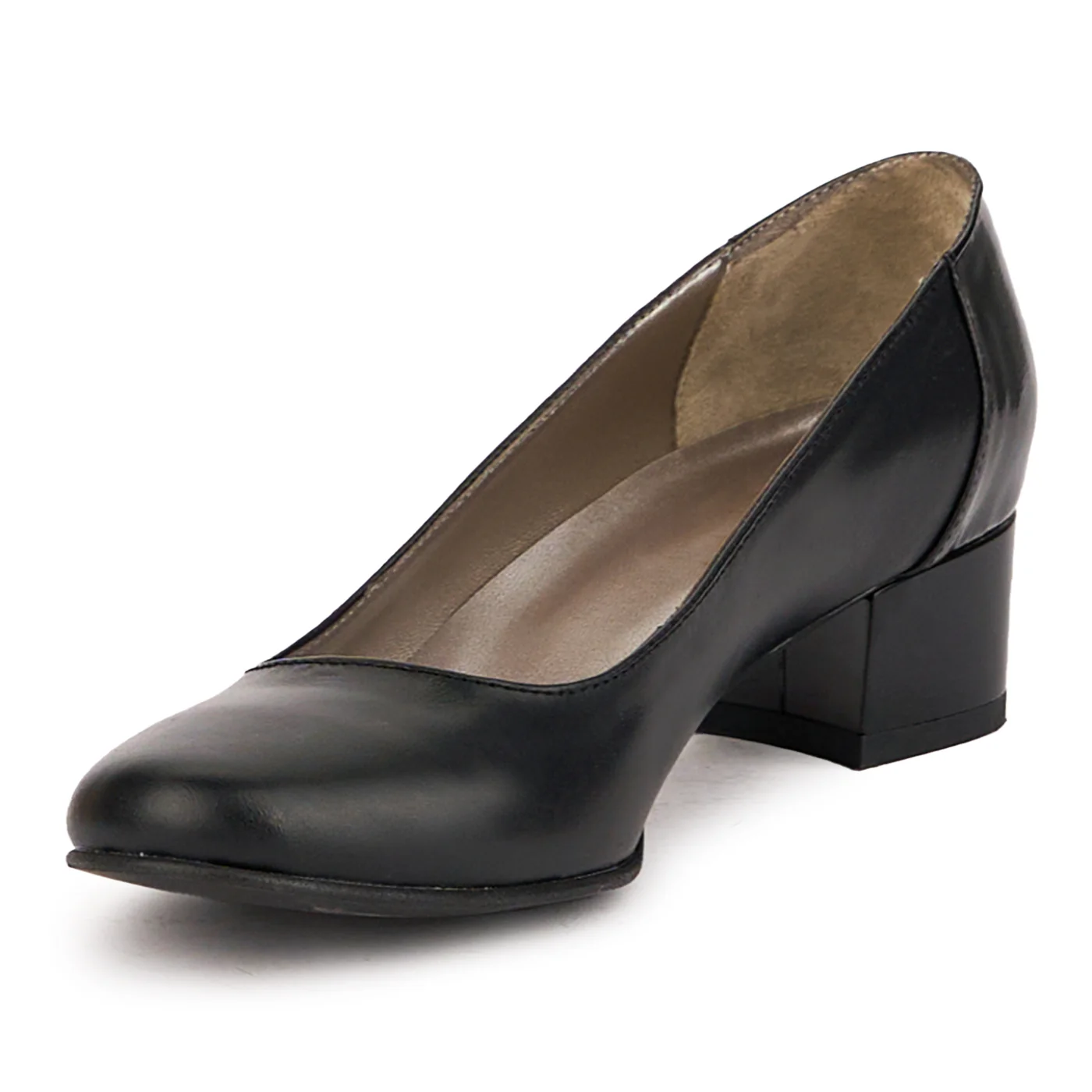Pantofi dama din piele naturala neagra cu toc mic 4 cm 16781 - Image 3