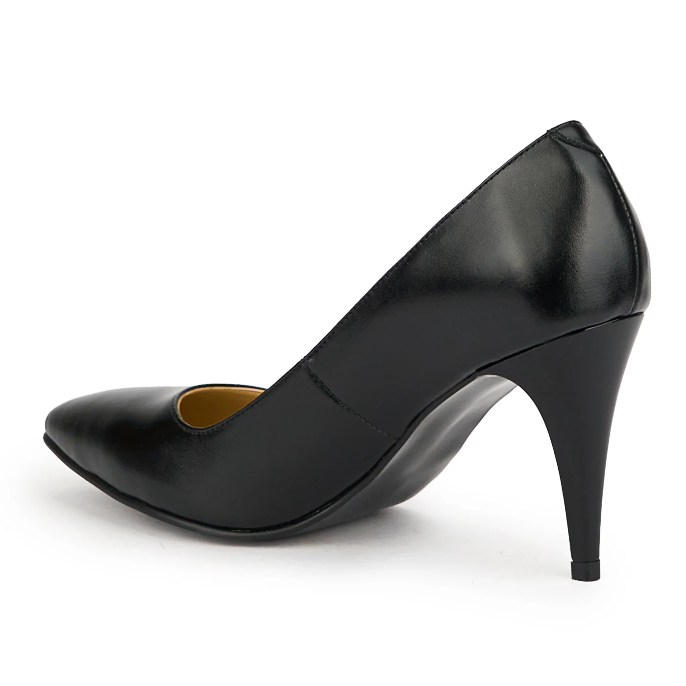 Pantofi dama din piele naturala neagra cu toc subtire 10 cm 15069 - Image 2