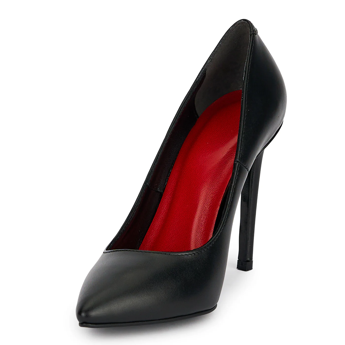 Pantofi dama din piele naturala neagra cu toc subtire 10 cm 19194 - Image 3