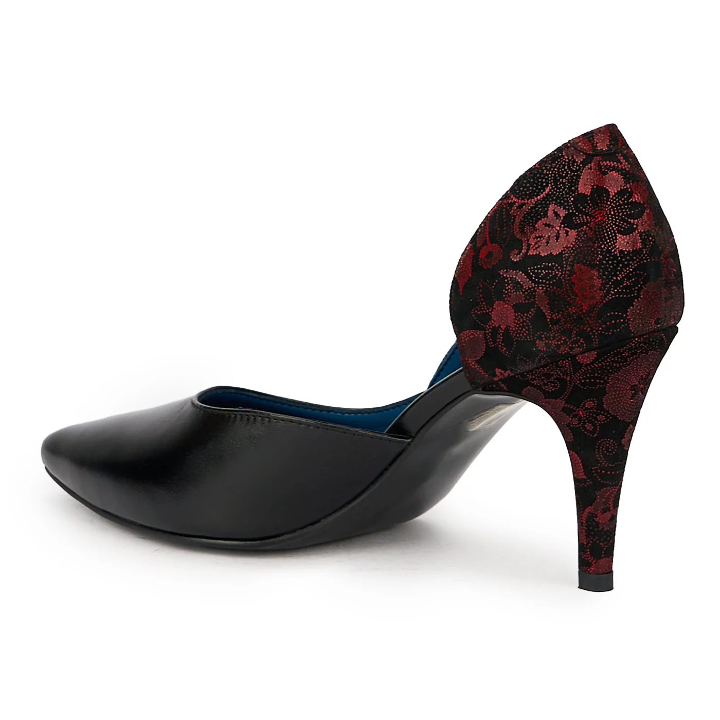 Pantofi dama din piele naturala neagra cu toc subtire 8.5 cm 15703 - Image 2