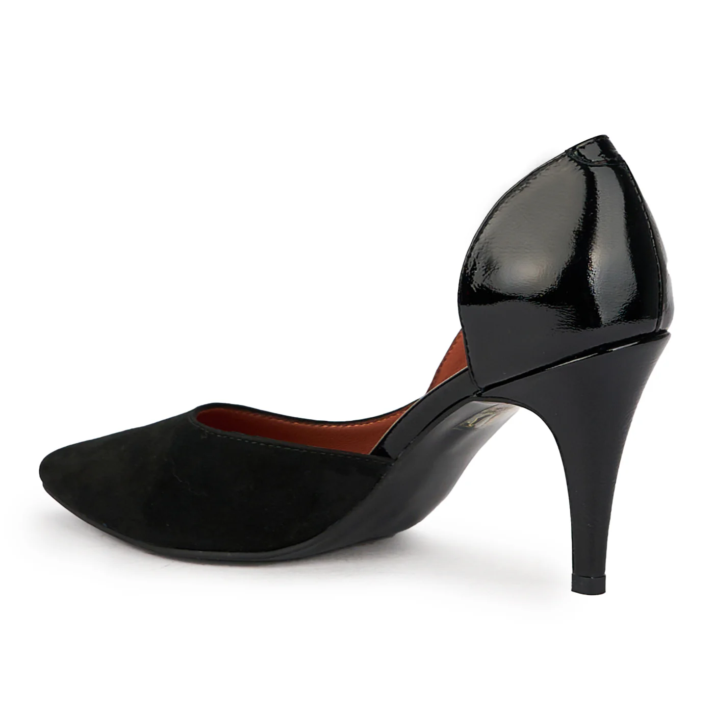 Pantofi dama din piele naturala neagra cu toc subtire 8.5 cm 15849 - Image 2