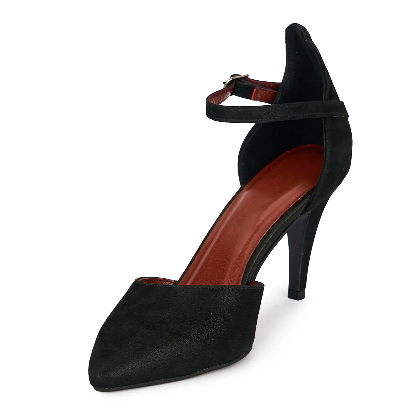 Pantofi dama din piele naturala neagra cu toc subtire 8.5 cm 19830 - Image 3