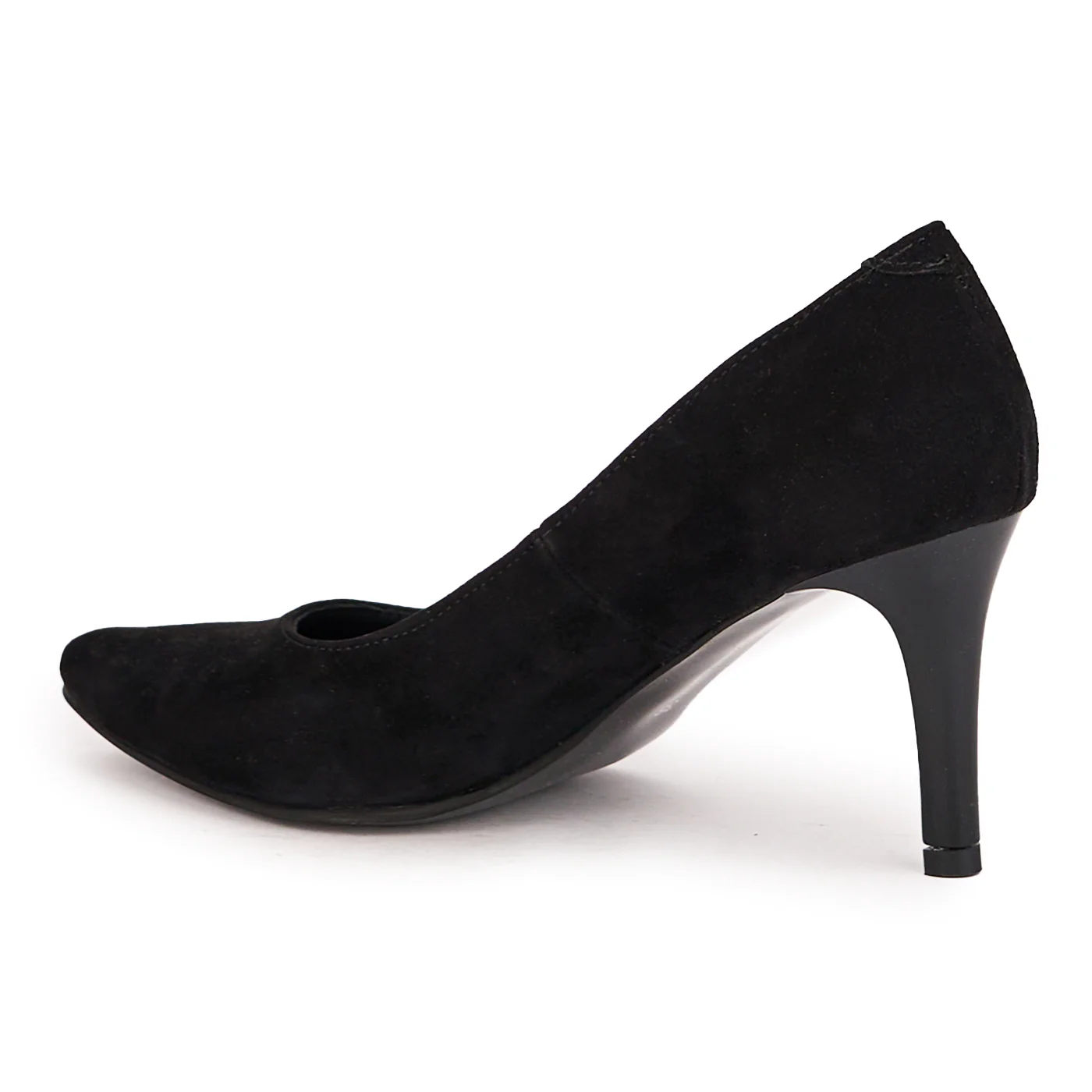 Pantofi dama din piele naturala neagra cu toc subtire 8 cm 16634 - Image 2