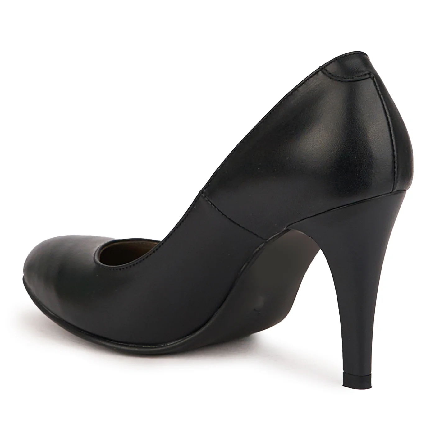 Pantofi dama din piele naturala neagra cu toc subtire 9.5 cm 16755 - Image 2