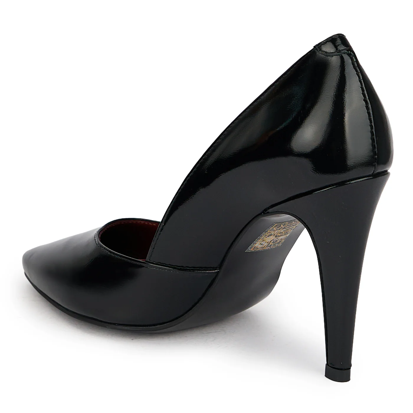 Pantofi damă din piele naturală neagra cu toc subtire 9.5 cm 19636 - Image 2