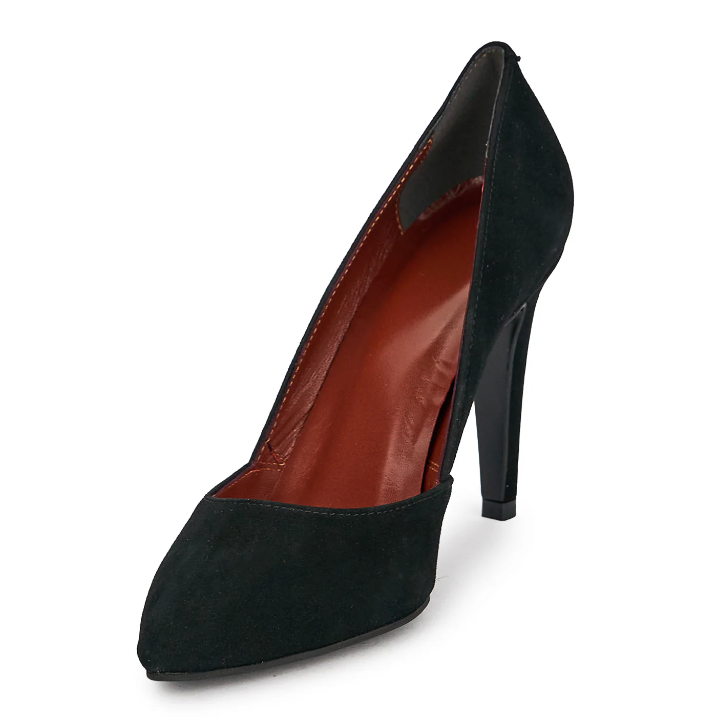 Pantofi damă din piele naturală neagra cu toc subtire 9.5 cm 19637 - Image 3